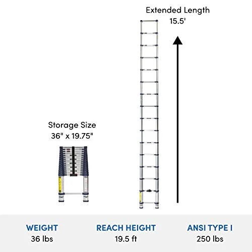 Xtend + Climb Telescoping Ladder,Extended 15 ft. 6