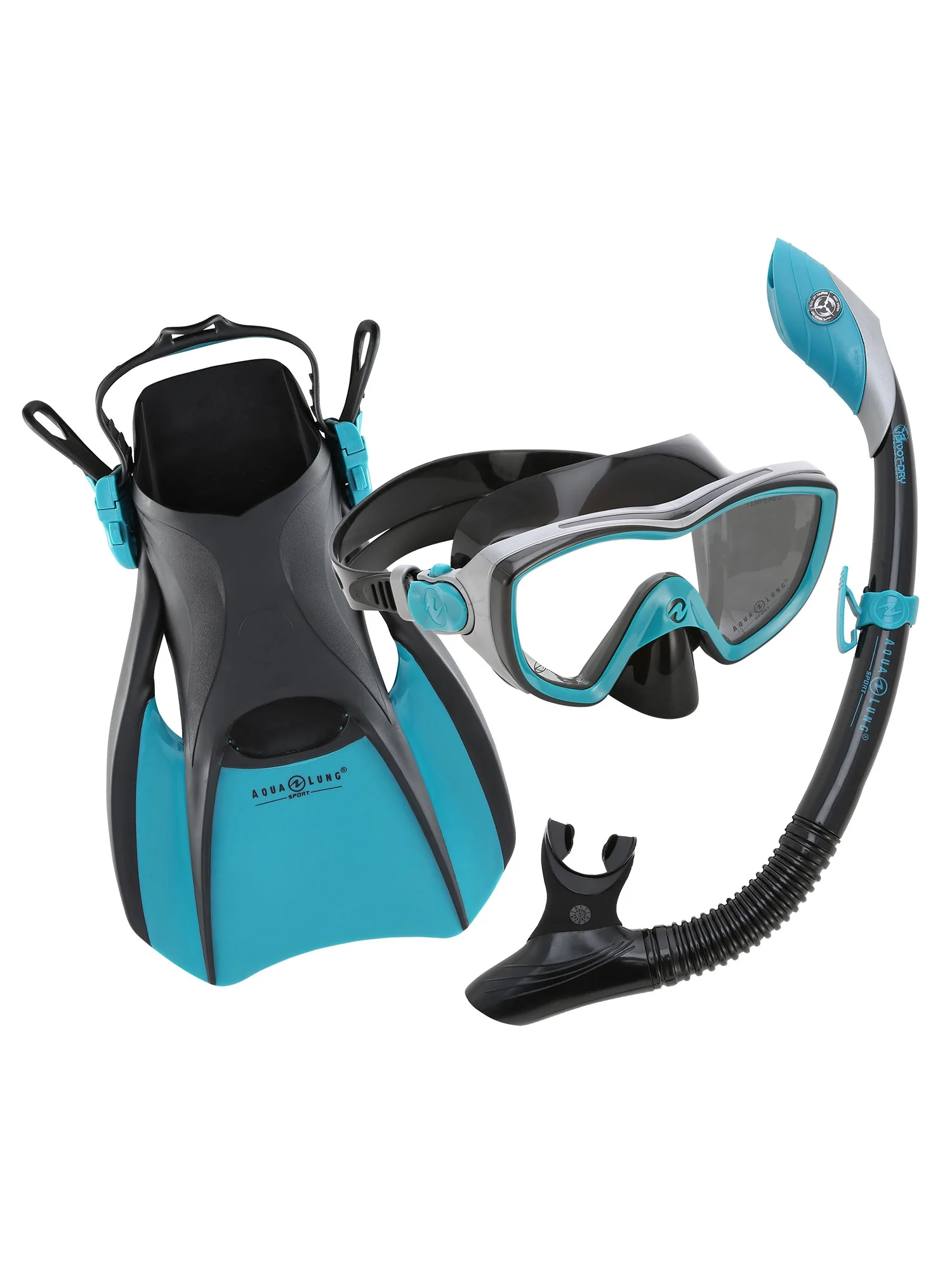 Aqualung Sport Bonita LX / Zulu LX / Bolt Snorkeling Set with Bag Dark green/black M