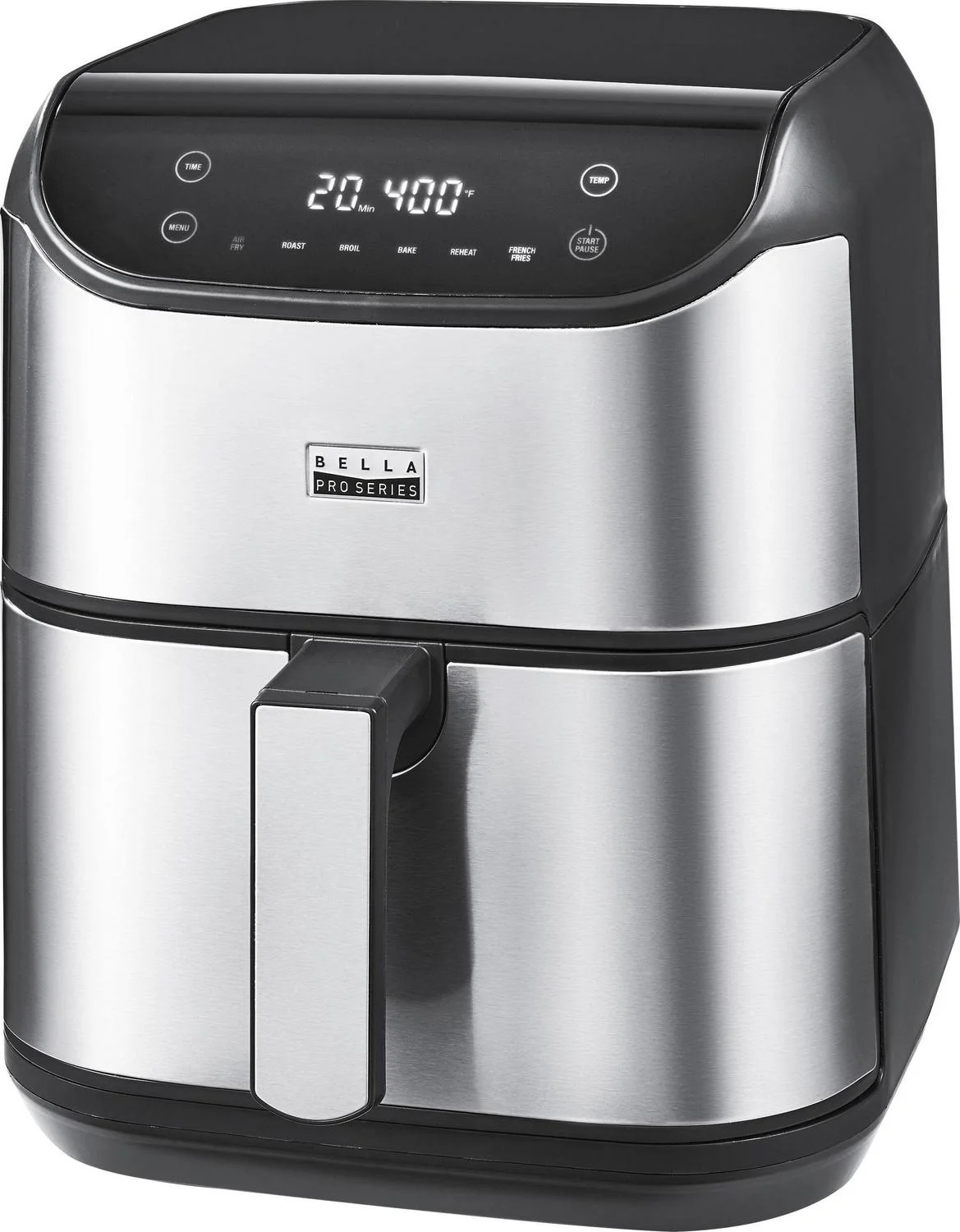 Bella Pro Series - 6-qt. Digital Air Fryer with Stainless Finish - SS (bb)