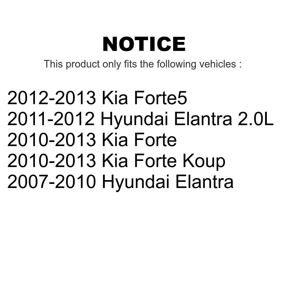Transit Auto - Front Wheel Bearing And Tie Rod End Kit For Hyundai Elantra Kia Forte Koup Forte5 K7T-100131