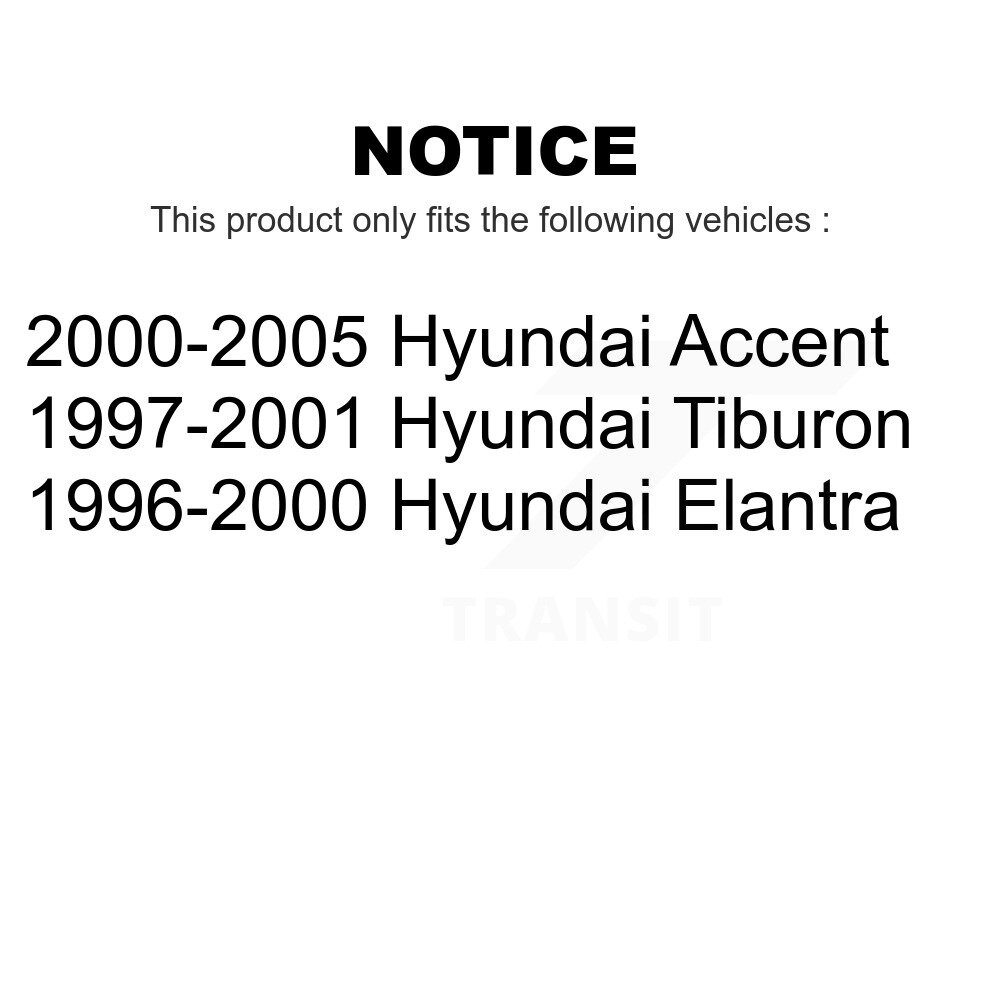 Transit Auto - Front Wheel Bearing And Tie Rod End Kit For Hyundai Accent Elantra Tiburon K7T-100017