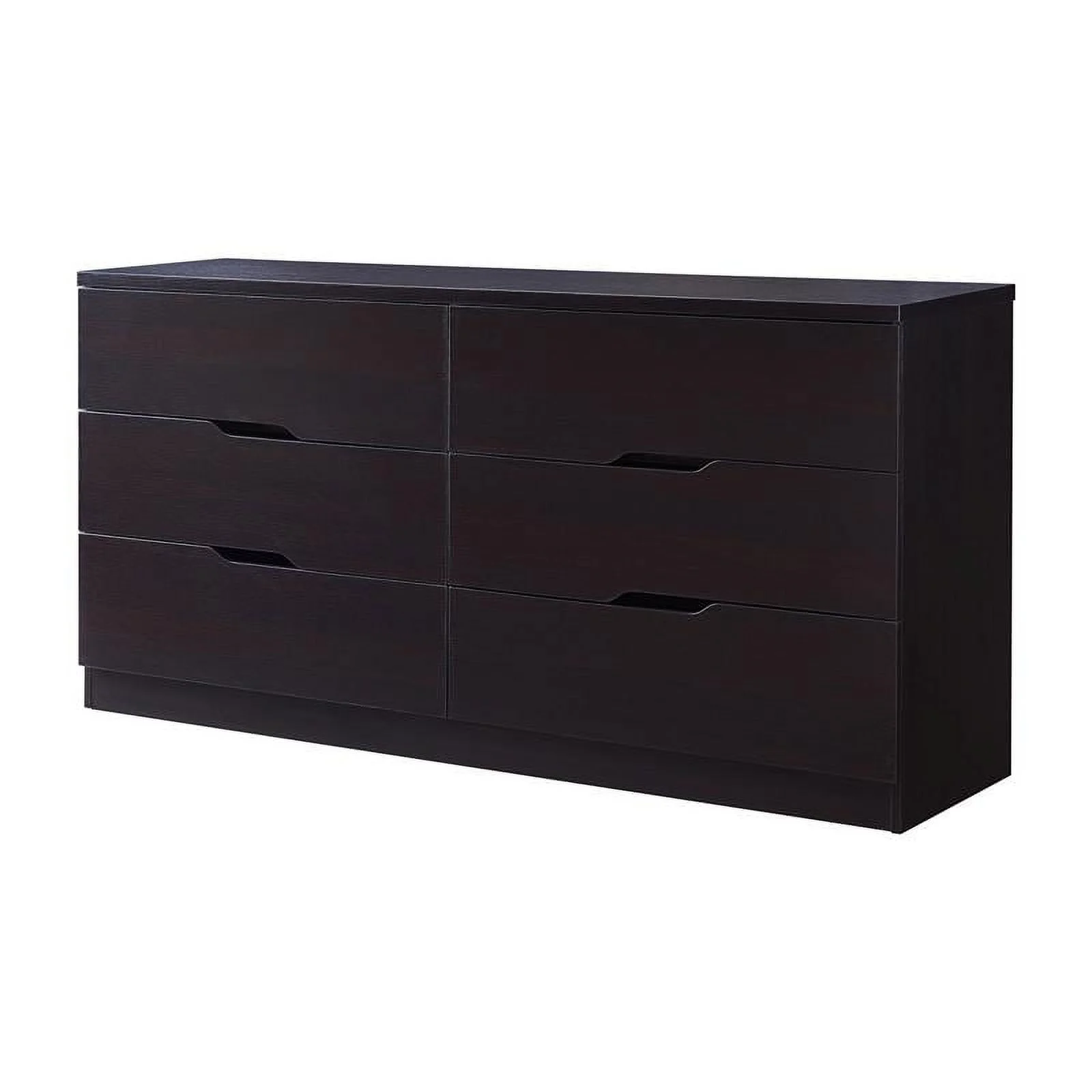 Bowery Hill Contemporary Wood Dresser in Cappuccino
