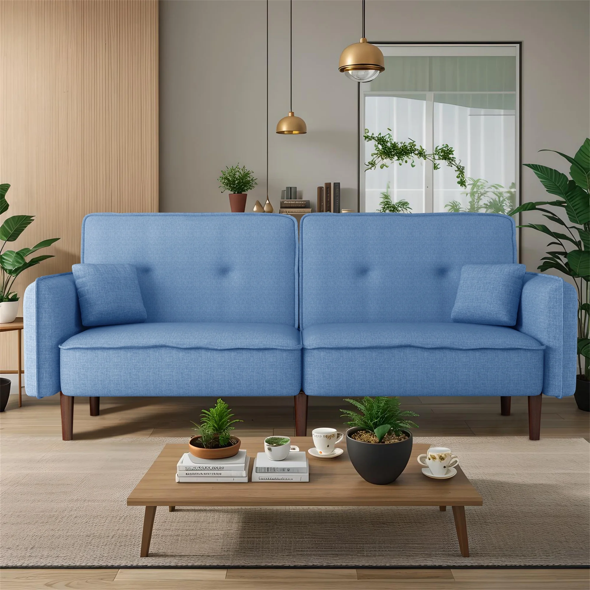 Gexpusm Futon Tufted Back Convertible Sofa 75