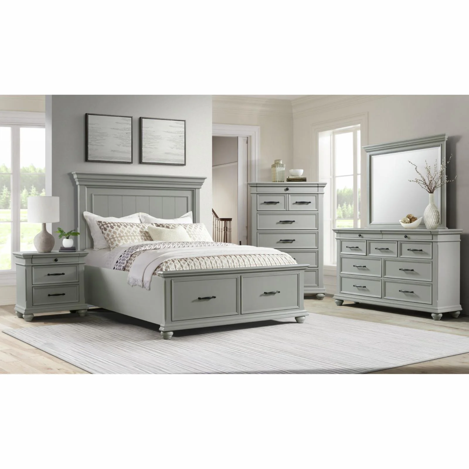 Picket House Furnishings Brooks 6-Drawer Chest in Grey