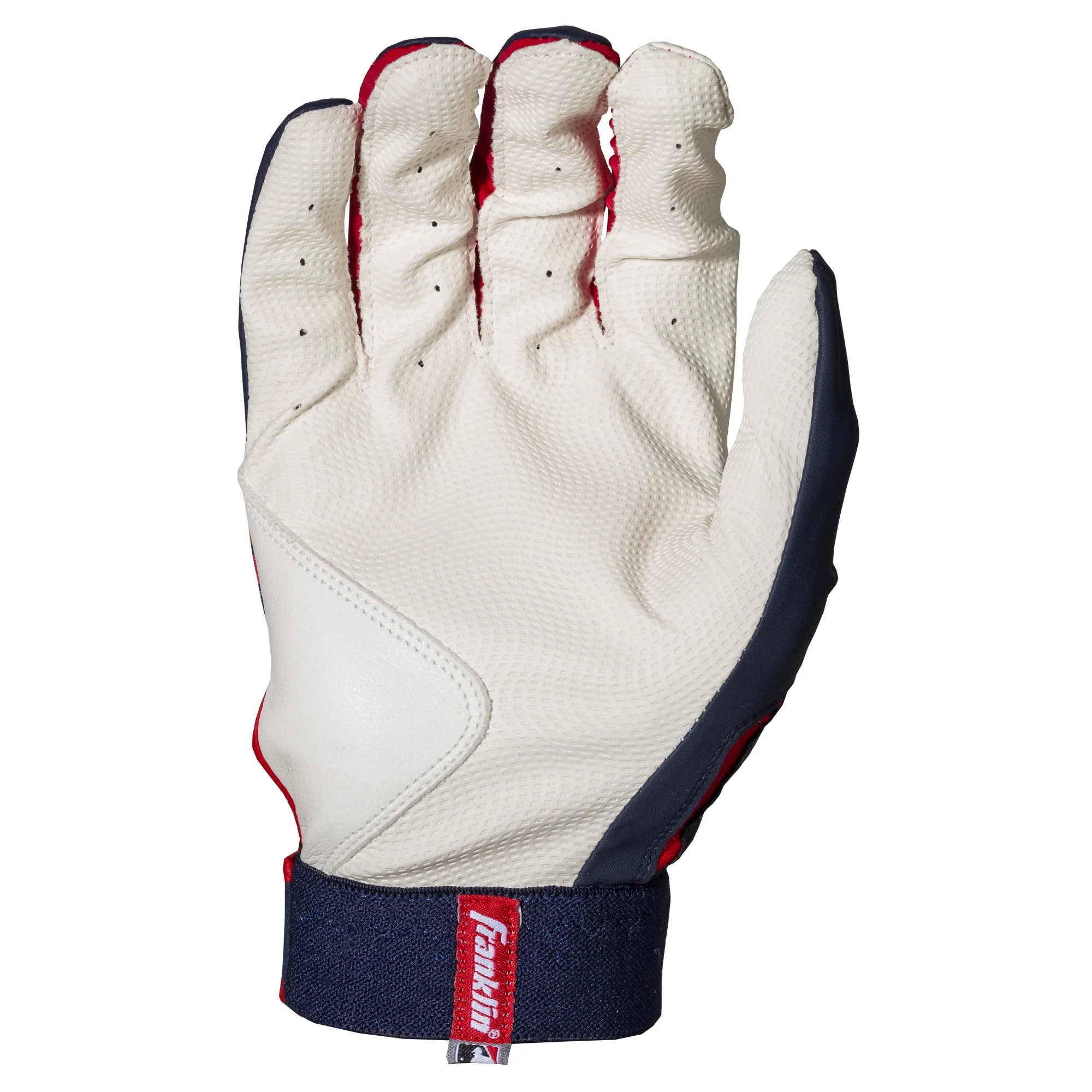 Franklin Sports Digitek Batting Gloves White/Navy/Red Digi Adult Large