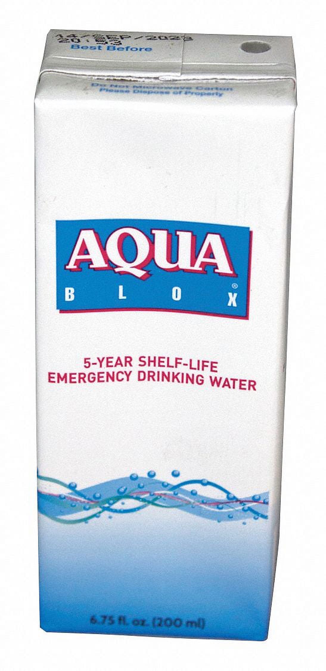 Aqua Blox Emergency Drinking Water,6.75 oz.,PK32  73111