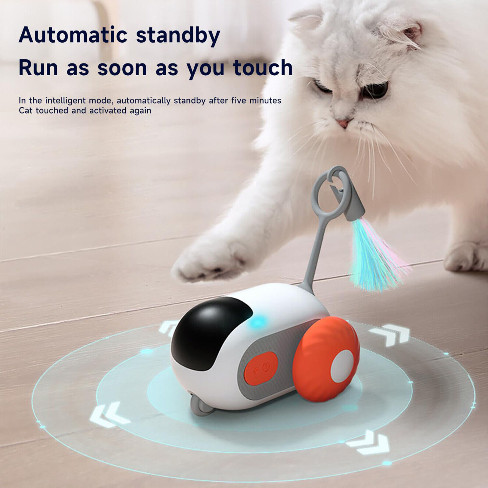 Car Remote Control Electric Cat Toys - Funny Feather Smart Interactive Cat Toy🔥