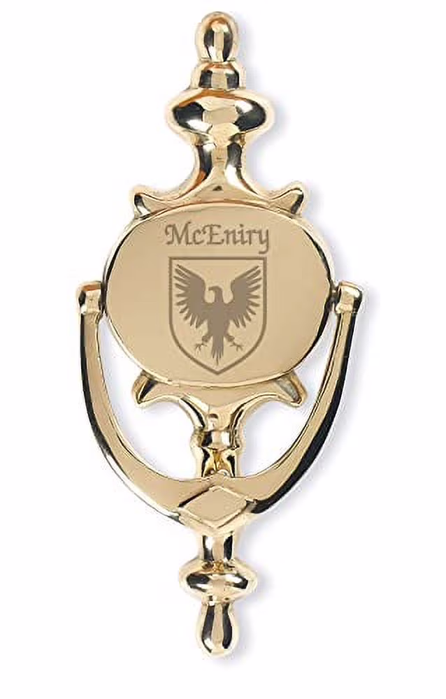 McEniry Irish Coat of Arms Brass Door Knocker
