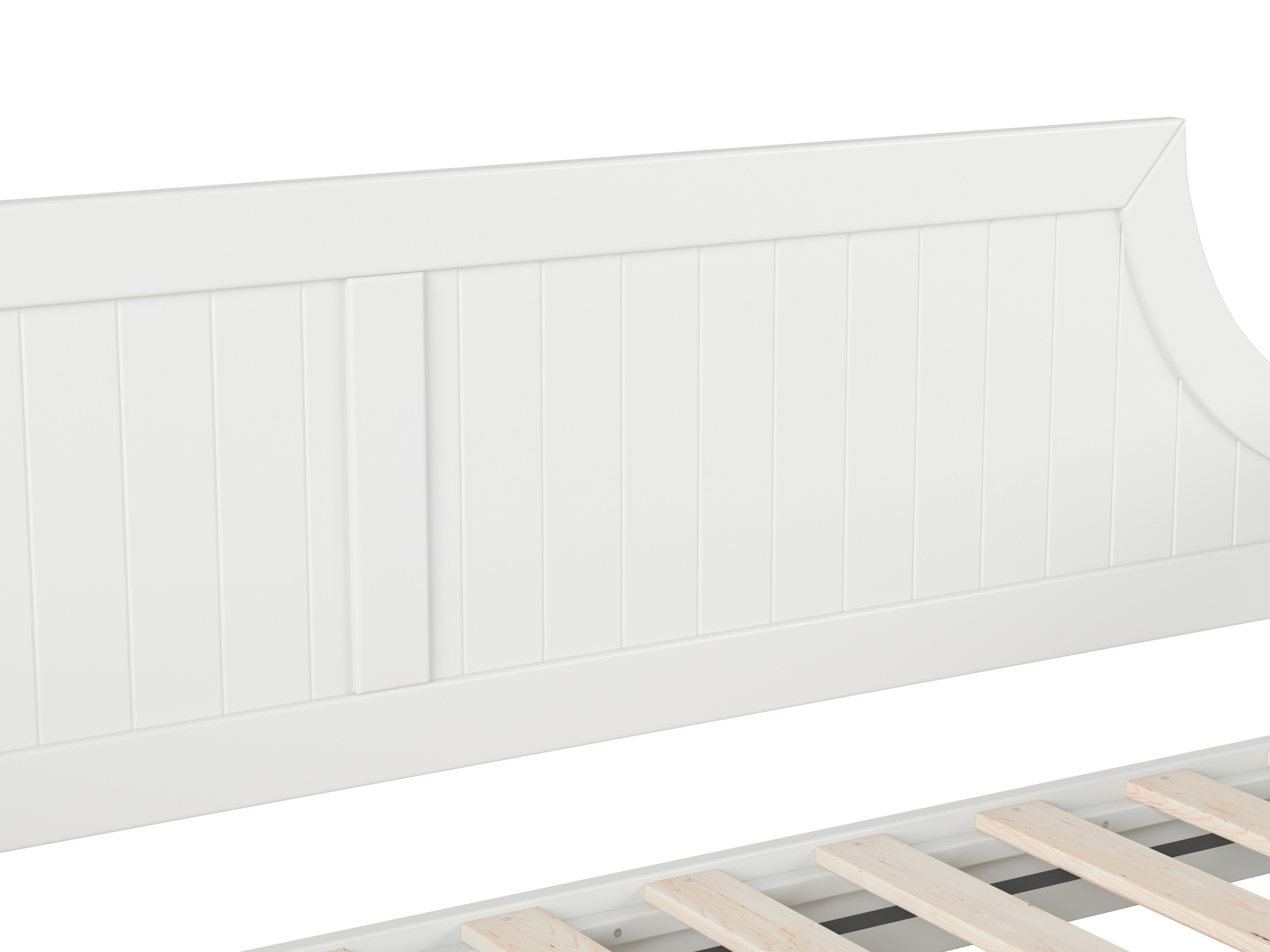 AFI Twin Daybed with Trundle Roll Out Sofa Bed in Solid Wood Cambridge Design, White