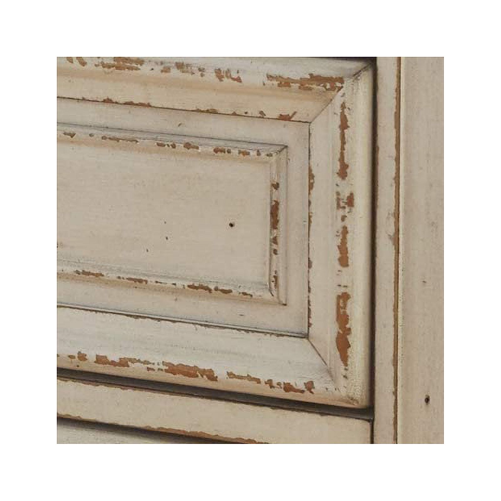 Bowery Hill 6 Drawer Double Dresser in White and Brown