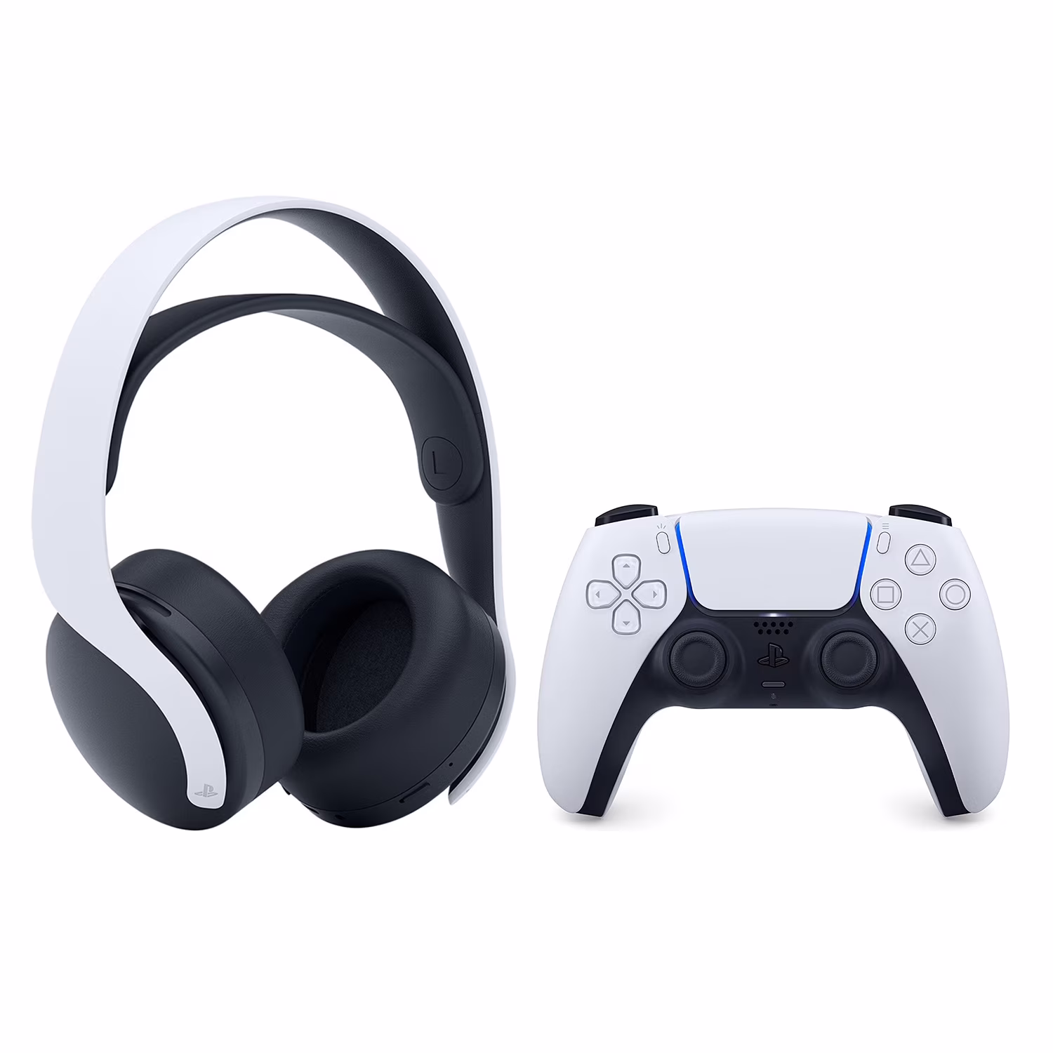Sony PlayStation 5 PULSE 3D Wireless Gaming Headset and DualSense Controller Bundle - Glacier White