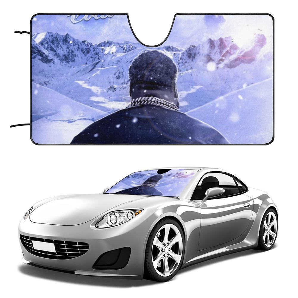 Cold December Rod Wave Car Windshield Sunshade Accessories Umbrella Foldable Reflective Sun Visor Front Window Cover Protector