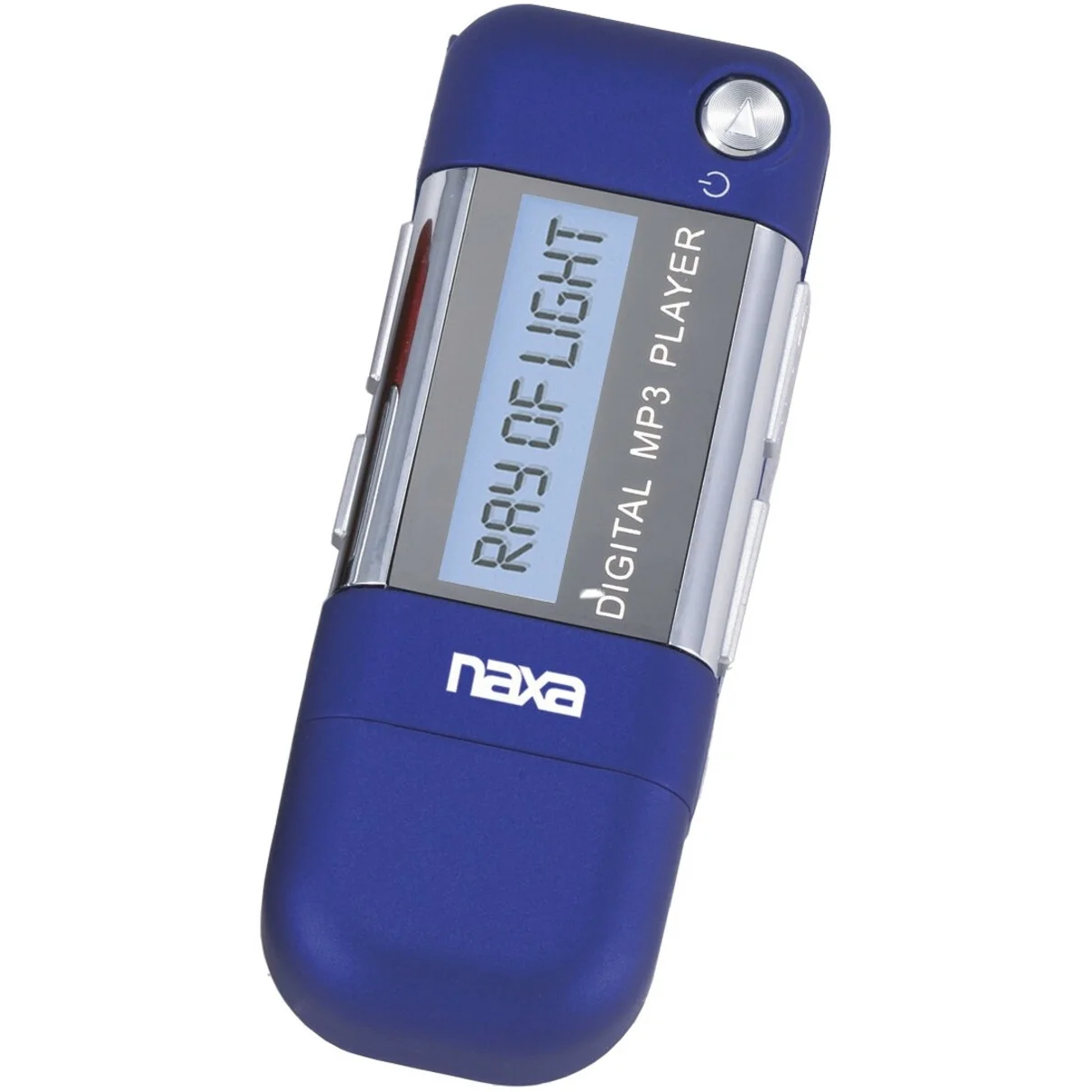Naxa MP3 Player with 4GB Built-in Flash Memory, LCD Display and Built-in USB Plug Adaptor-Blue