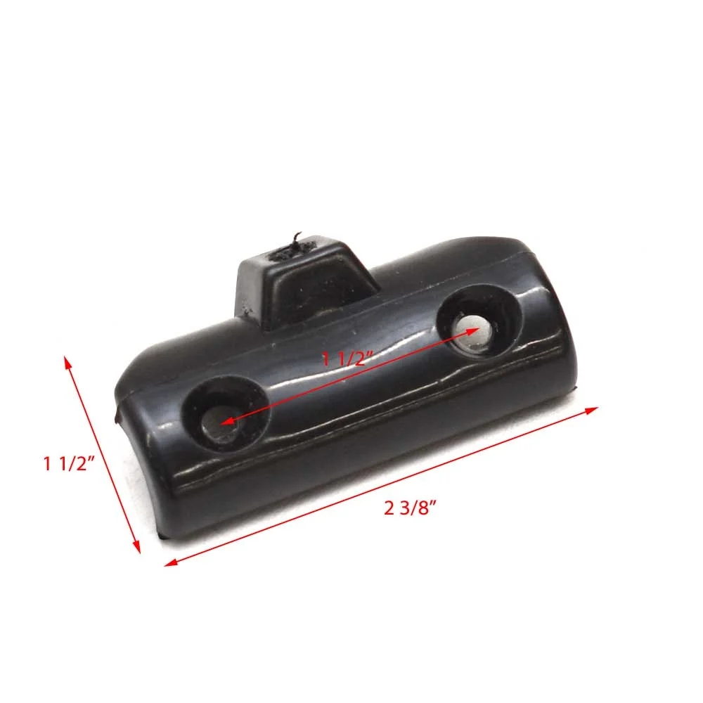 Boat Bimini Tube Rail Mount | 7/8 Inch Black Plastic (Pair)