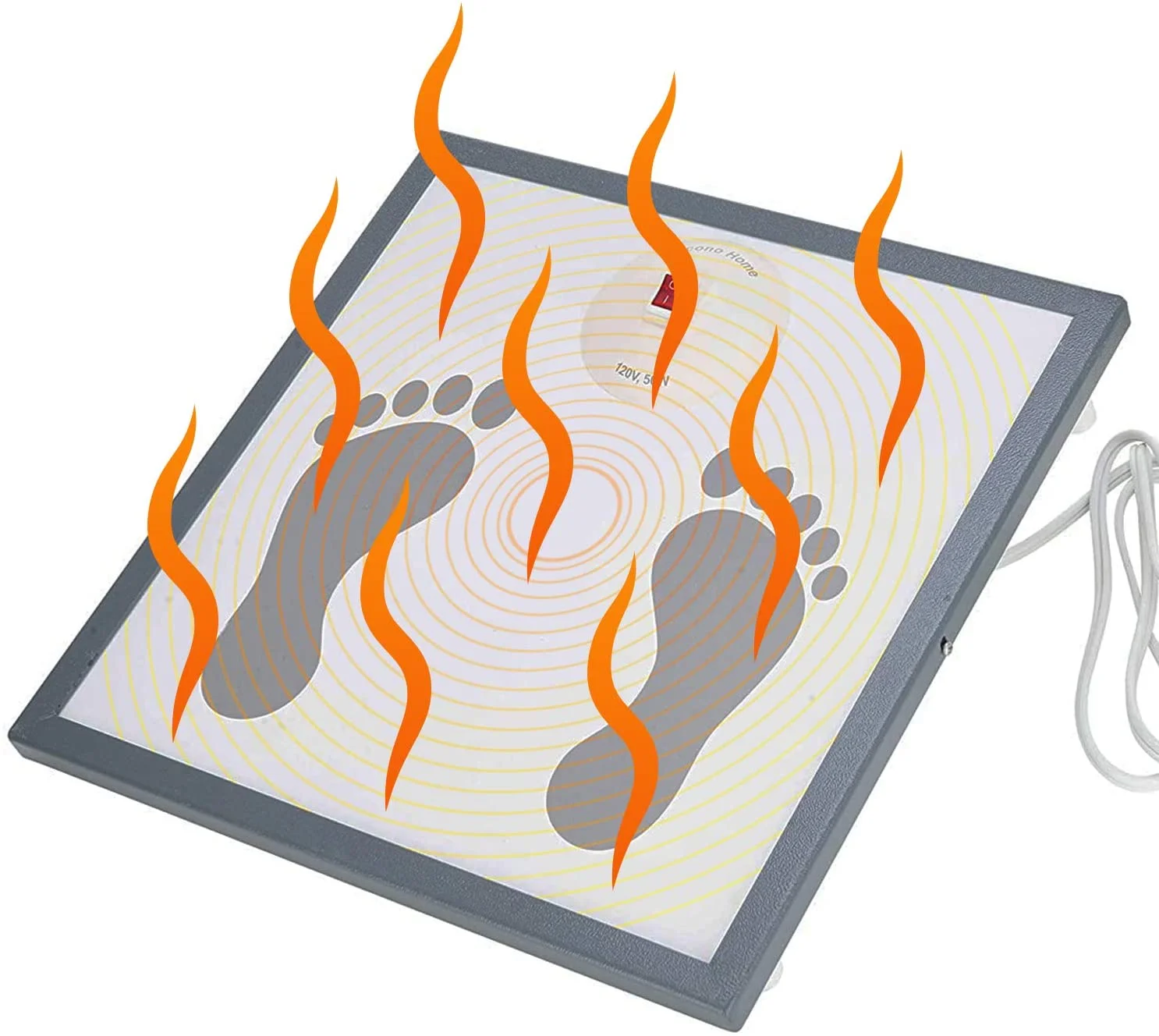 EconoHome Electric Foot Warmer - 50 Watt Foot Heater for Under the Desk, Office or Bedroom - Energy Efficient - Exclusive Overheat Protection Feet Warmer