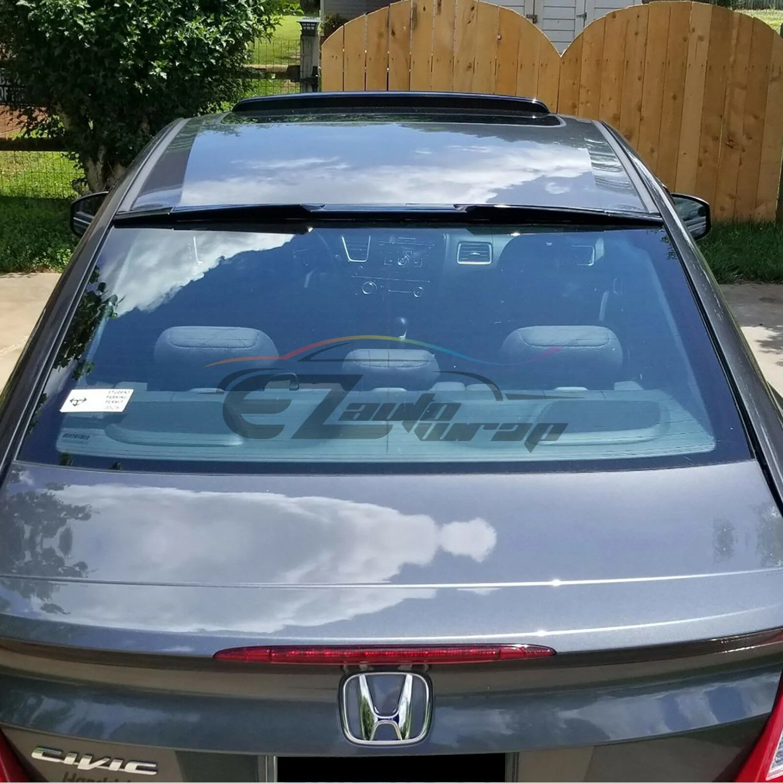 Universal Fit Gloss Black Glossy Top Roof Spoiler Wing Adjustable Splitter Kit