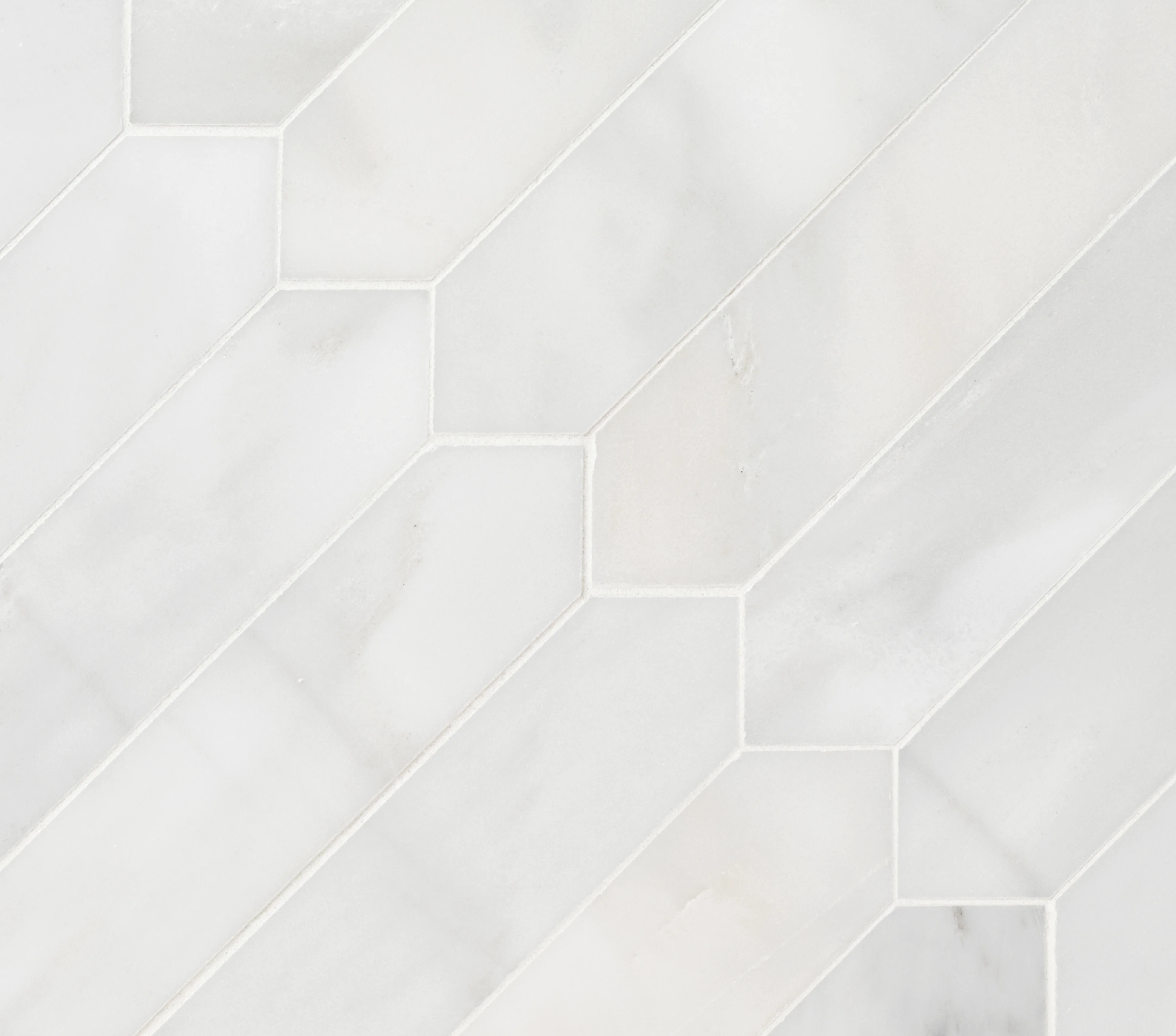 MSI Arabescato Carrara Picket 10.63 in. x 12 in. x 10mm Honed Mesh-Mounted Mosaic Marble Tile (8.9 sq. ft./Case)