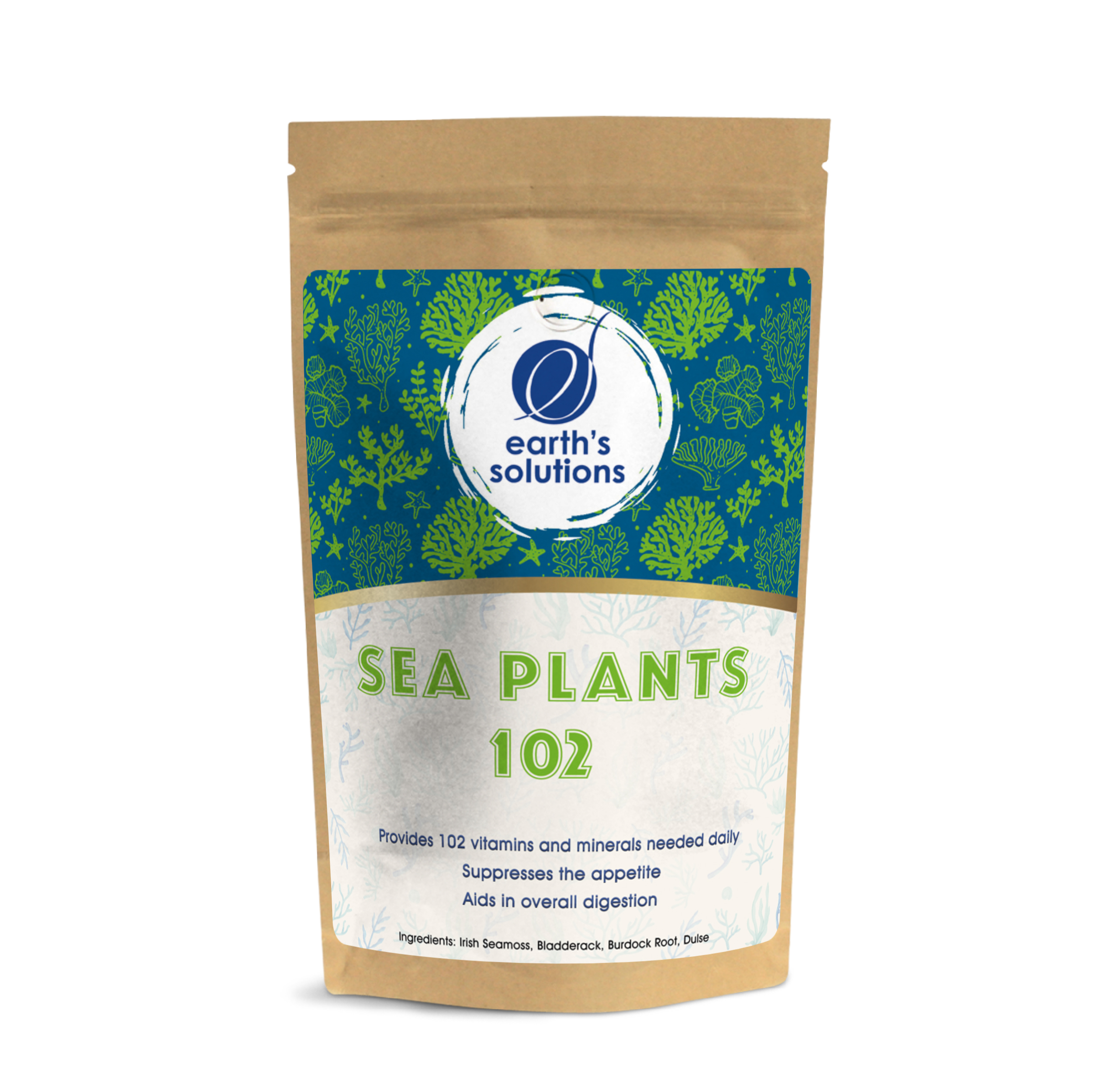 Sea Plants 102 Vegan Capsules (Irish Sea Moss Supplement)