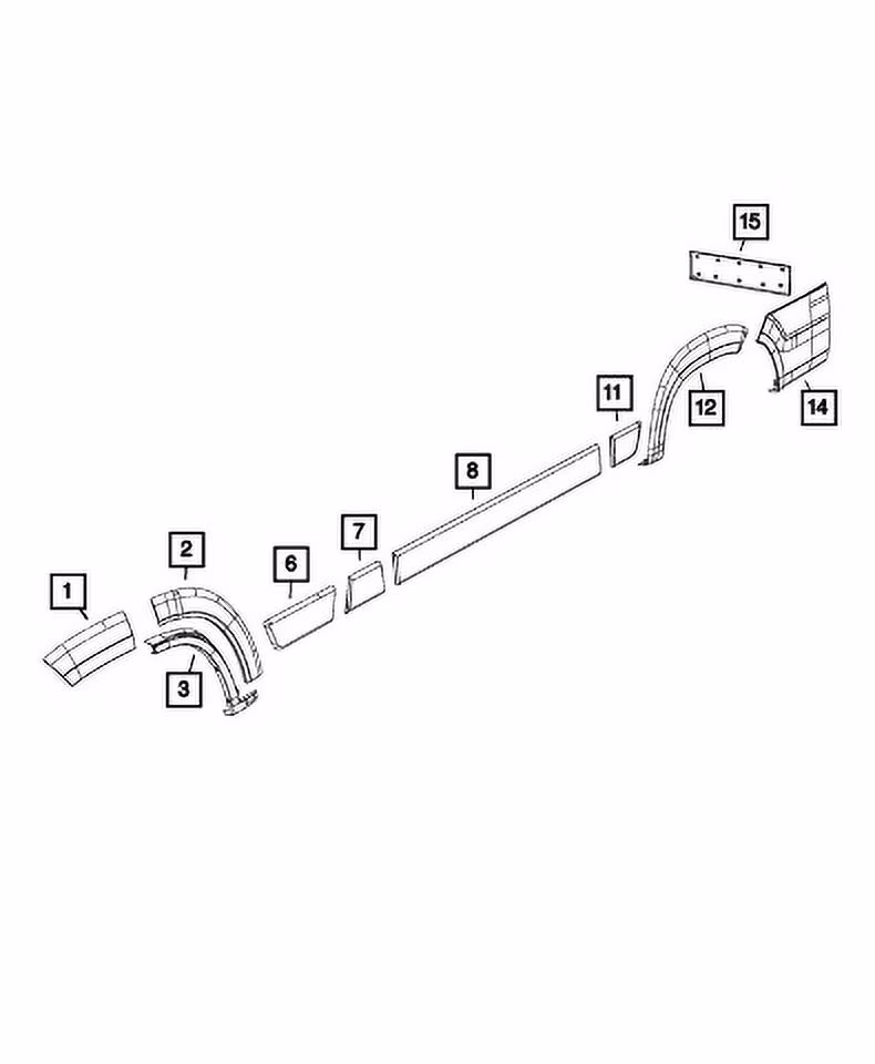 New Genuine Mopar Molding Body Side OE 1ZT43JXWAB