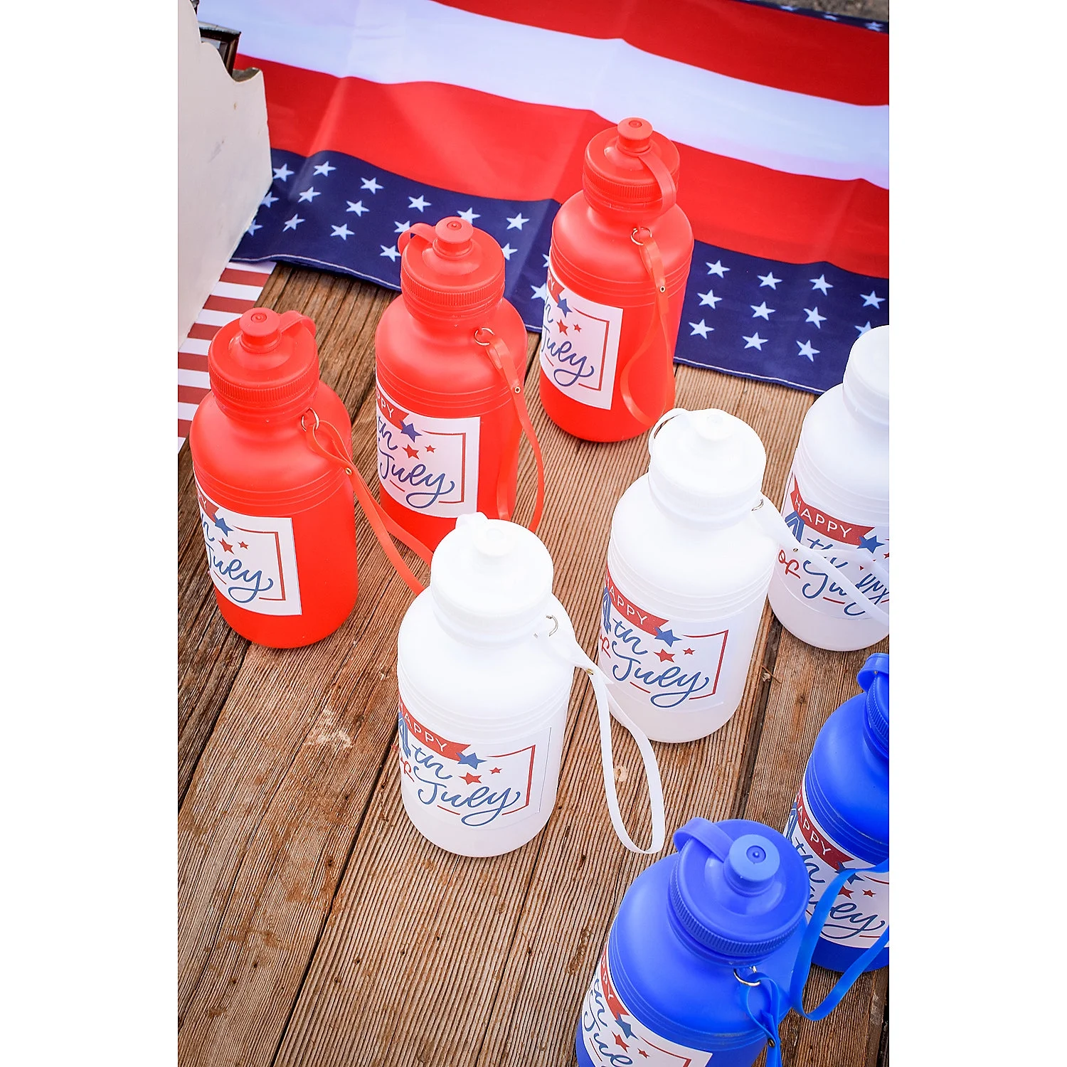 Patriotic Water Bottle - Party Supplies - 12 Pieces