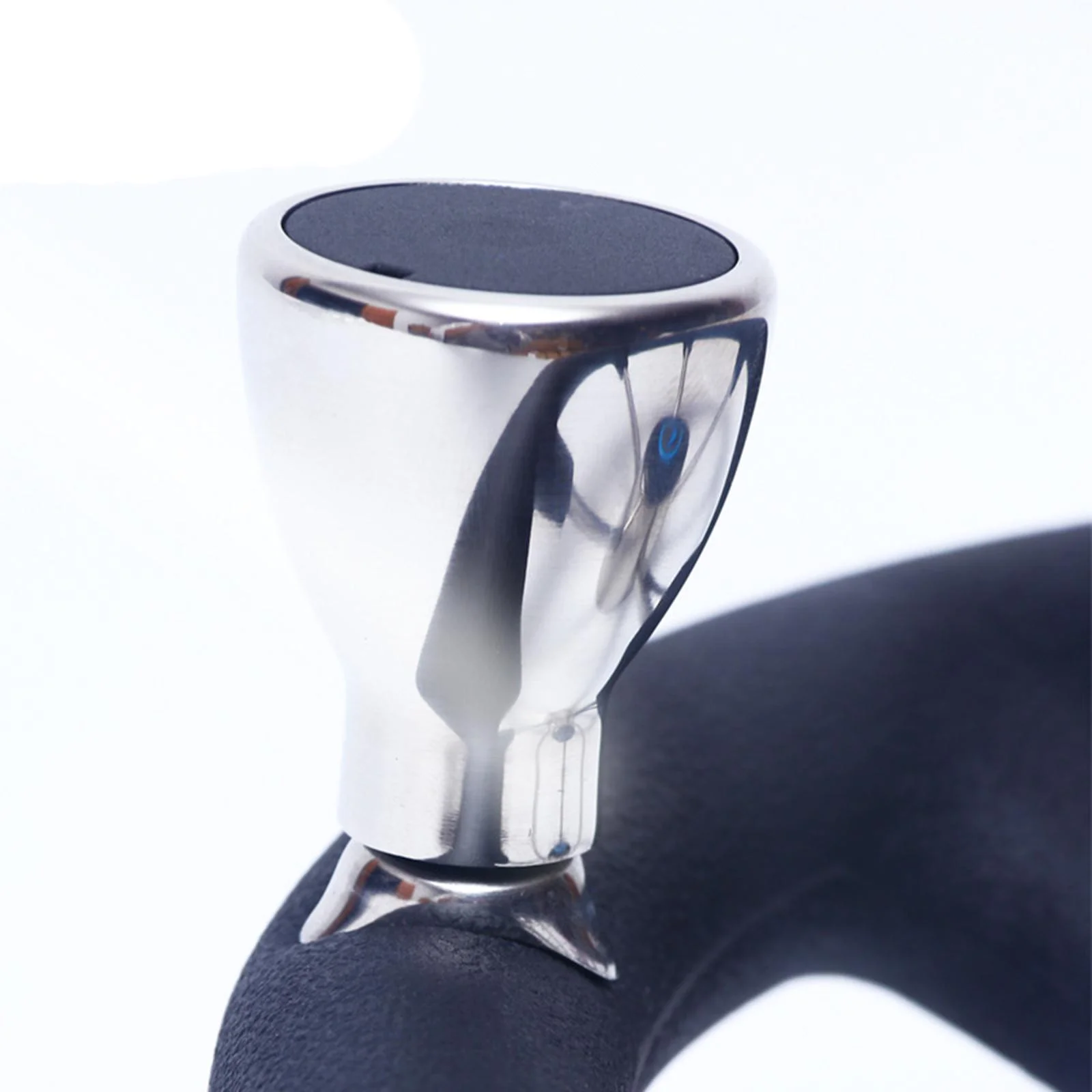 Boat Steering Wheel W/ Polished Chromed ABS Spoke & Center Inserts Keyed Hub , Black 3, 13.5 in