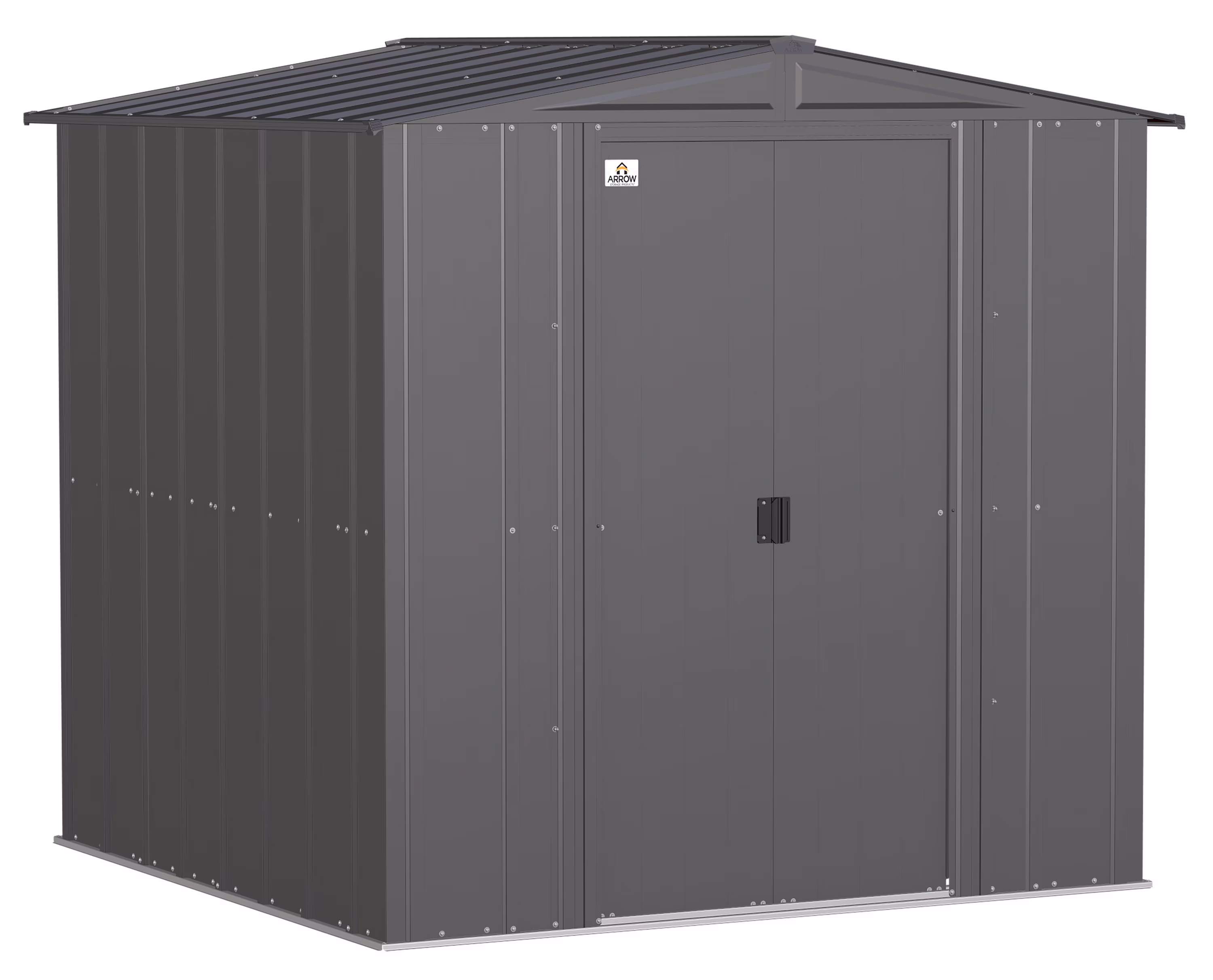 Arrow 6 x 6 ft. Classic Steel Outdoor Storage Shed, Charcoal