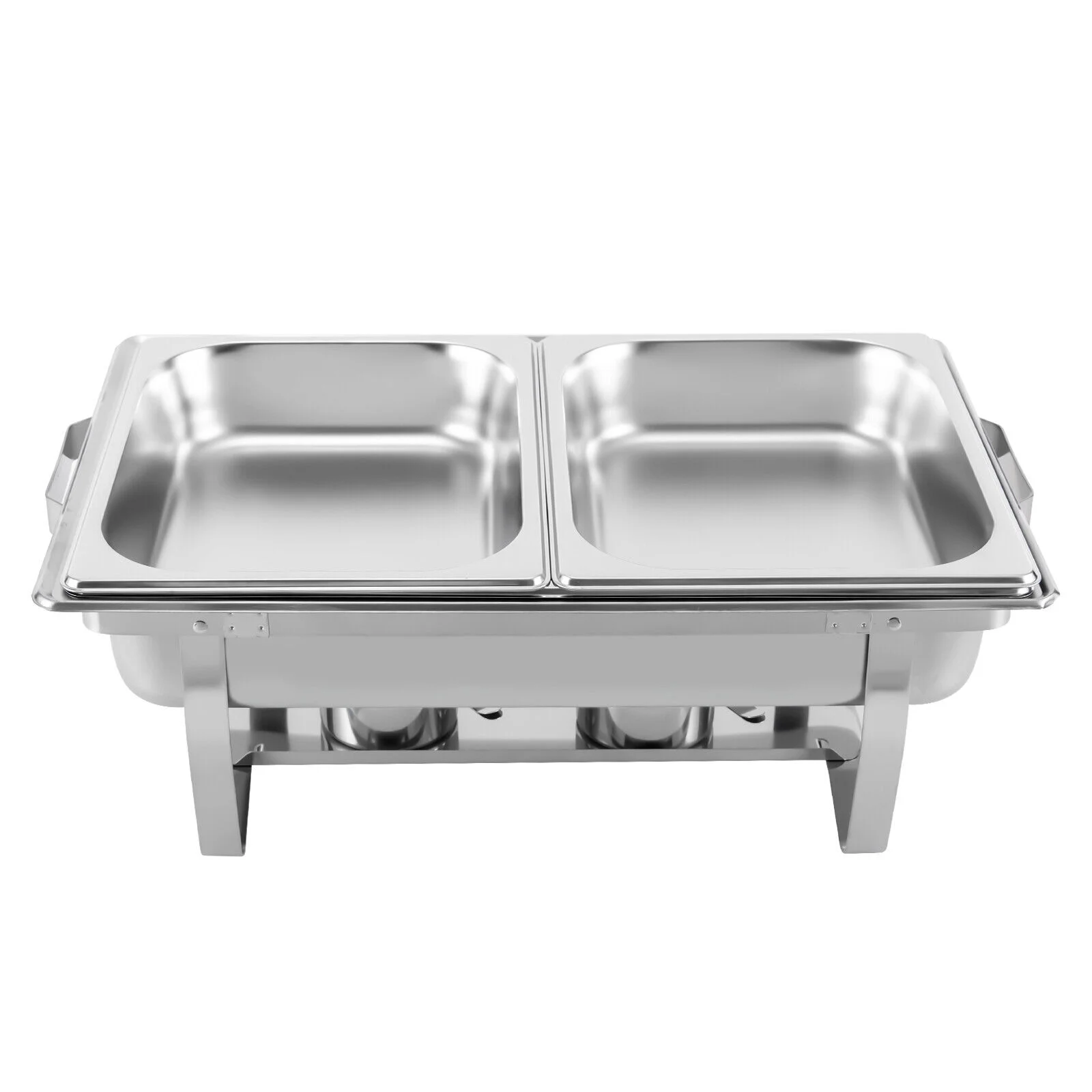 Miumaeov 9.5QT Stainless Steel Catering Chafer Chafing Dish Sets Rectangular Buffet Warmer with Fuel Holder and Lid
