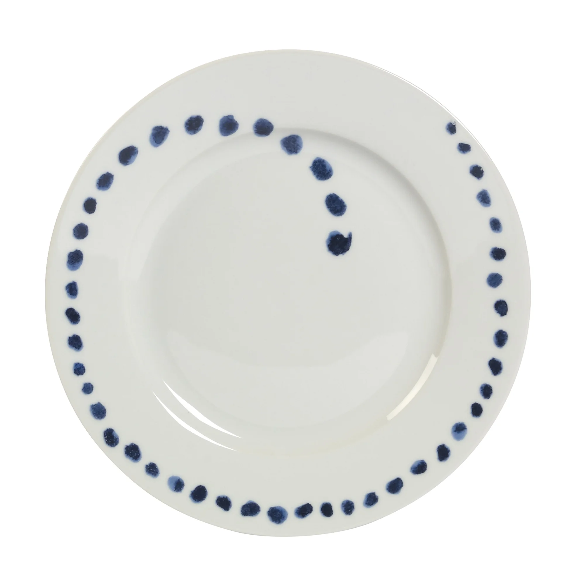 Tabletops Gallery Isla Round 16pc Dinnerware Set, Swirl and Dots Pattern