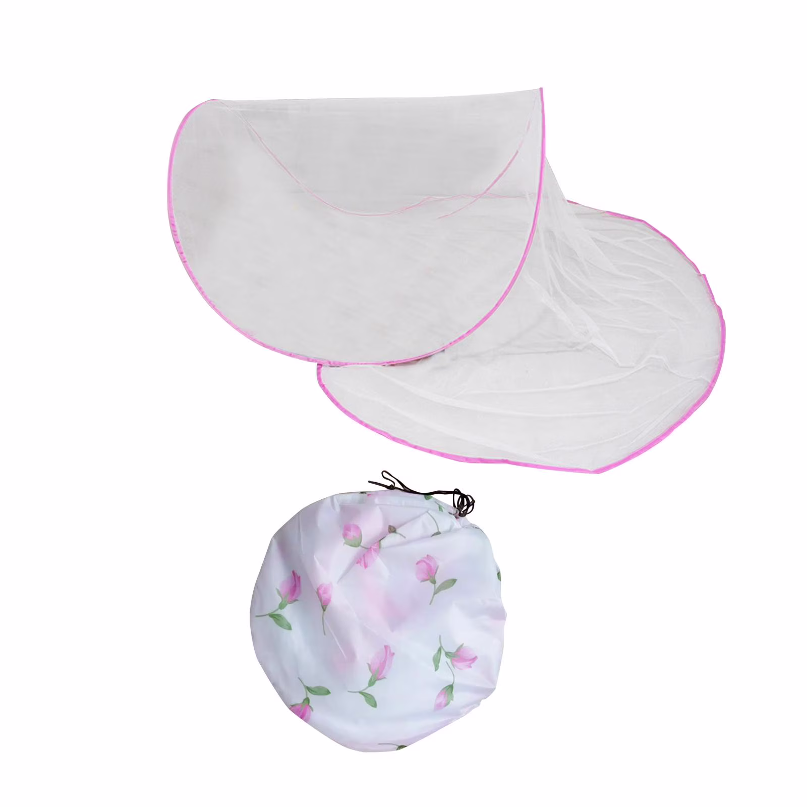 Esquirla Folded Bedding Net Tent Portable Head Net Easy to Store Indoor Bedroom Rest Tent Netting Mini Sleeping Net Cover for Traveling Pink