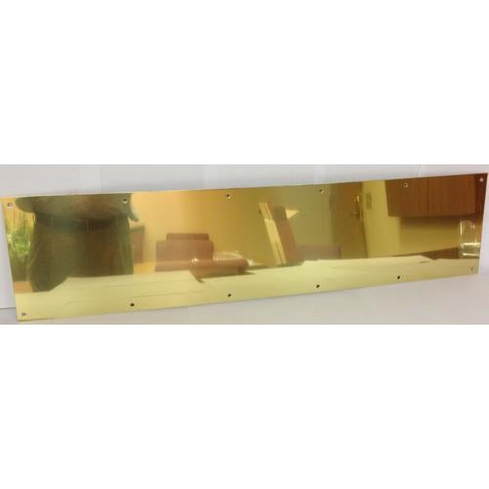 90 Metal Kick Plate, Polished Brass Finish, 34