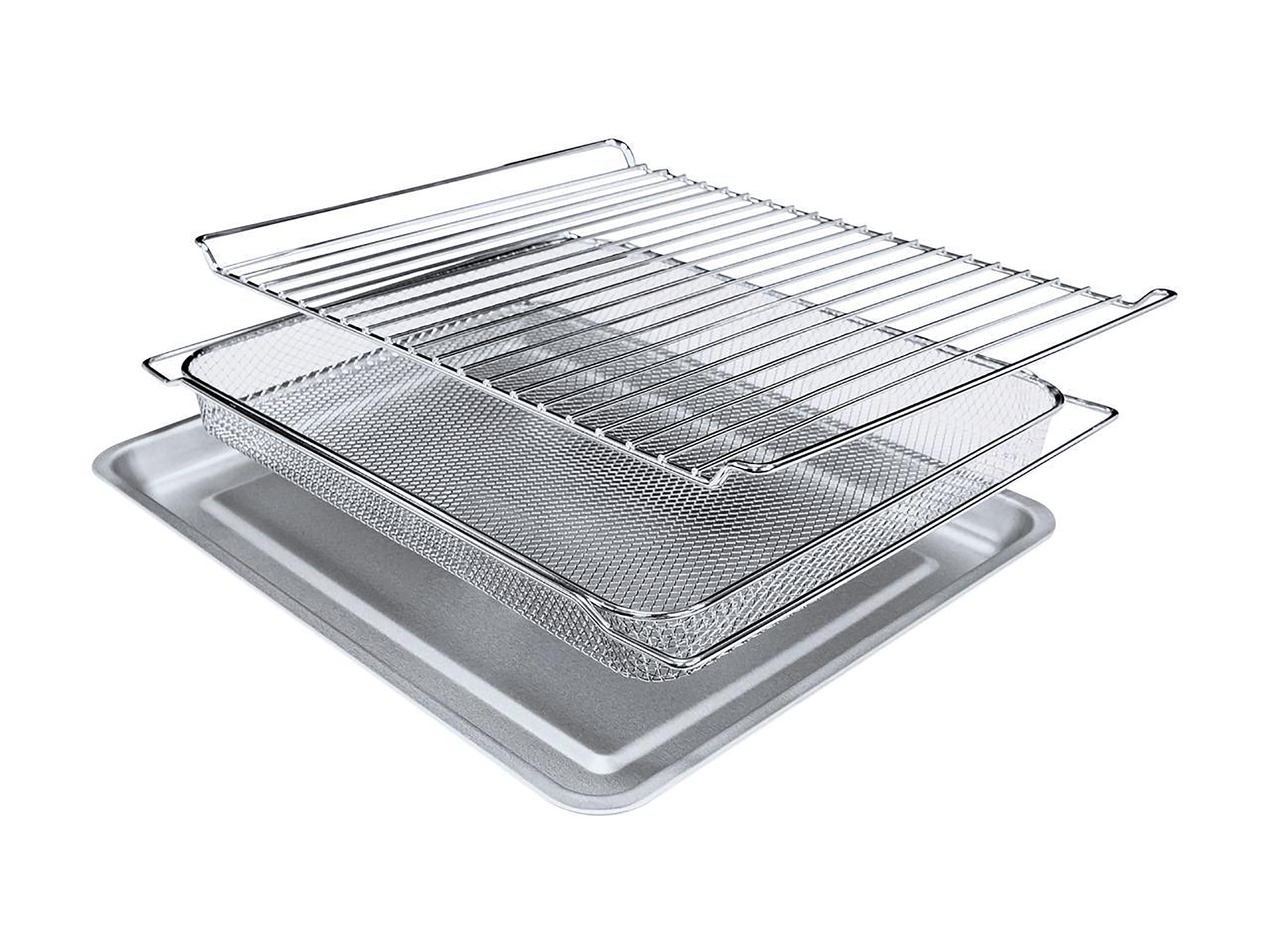 1800 W 4-Tray Stainless Steel Air Fryer Convection Toaster Oven with Large Transparent Window