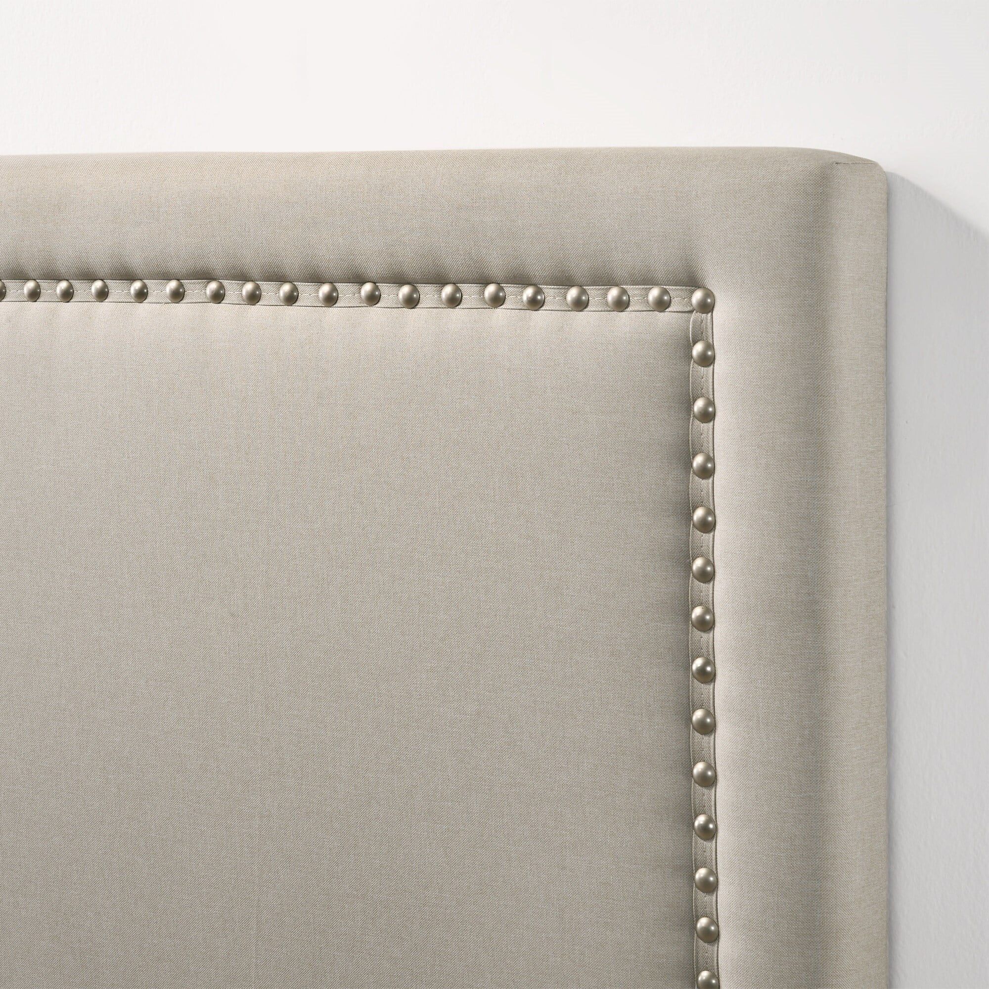 Intercon Furniture Zion Modern Fabric Queen Upholstered Bed in Zion Fog Beige