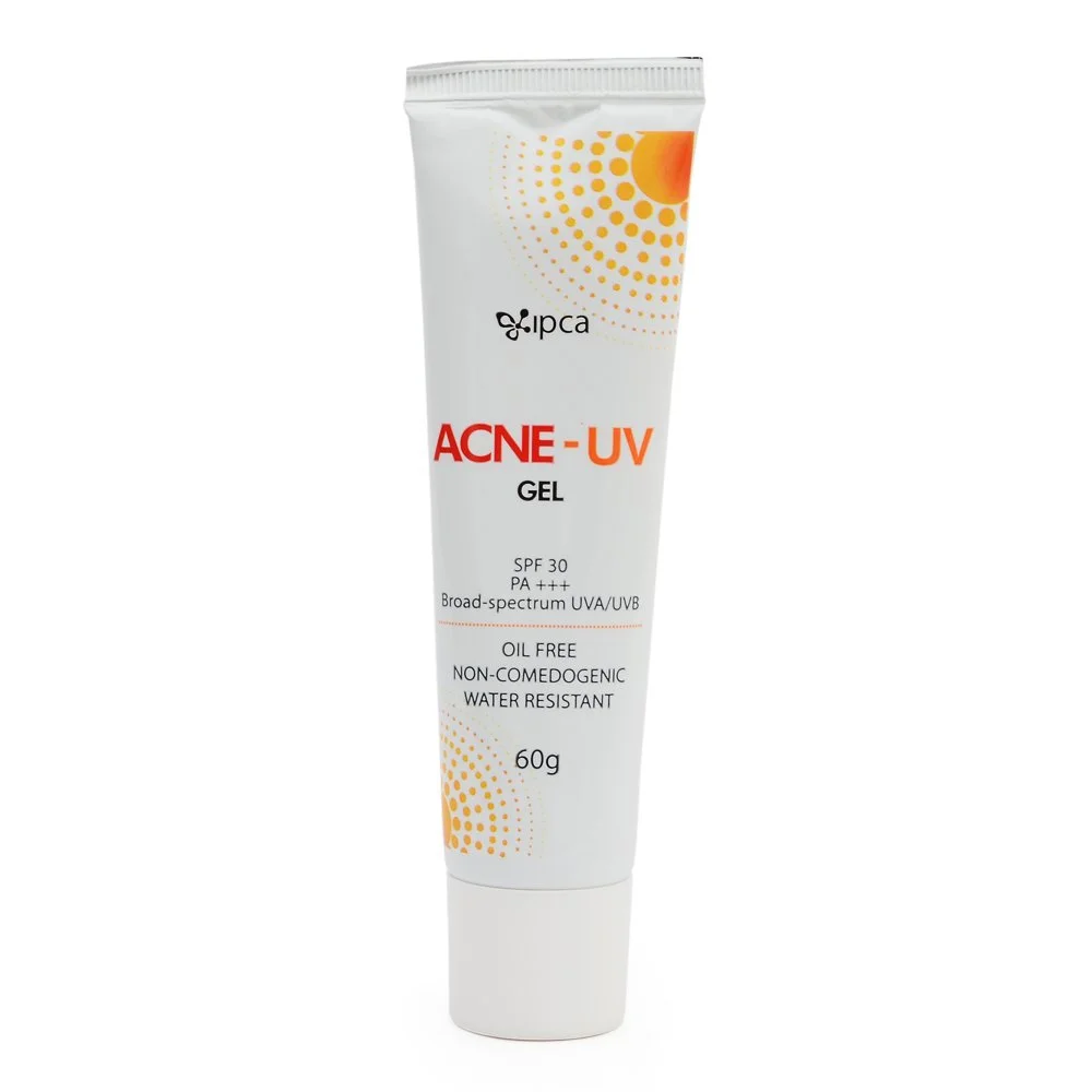 IPCA Acne-UV Oil Free Gel SPF 30 PA+++ Broad-Spectrum UVA/UVB Water Resistant Sunscreen 60g