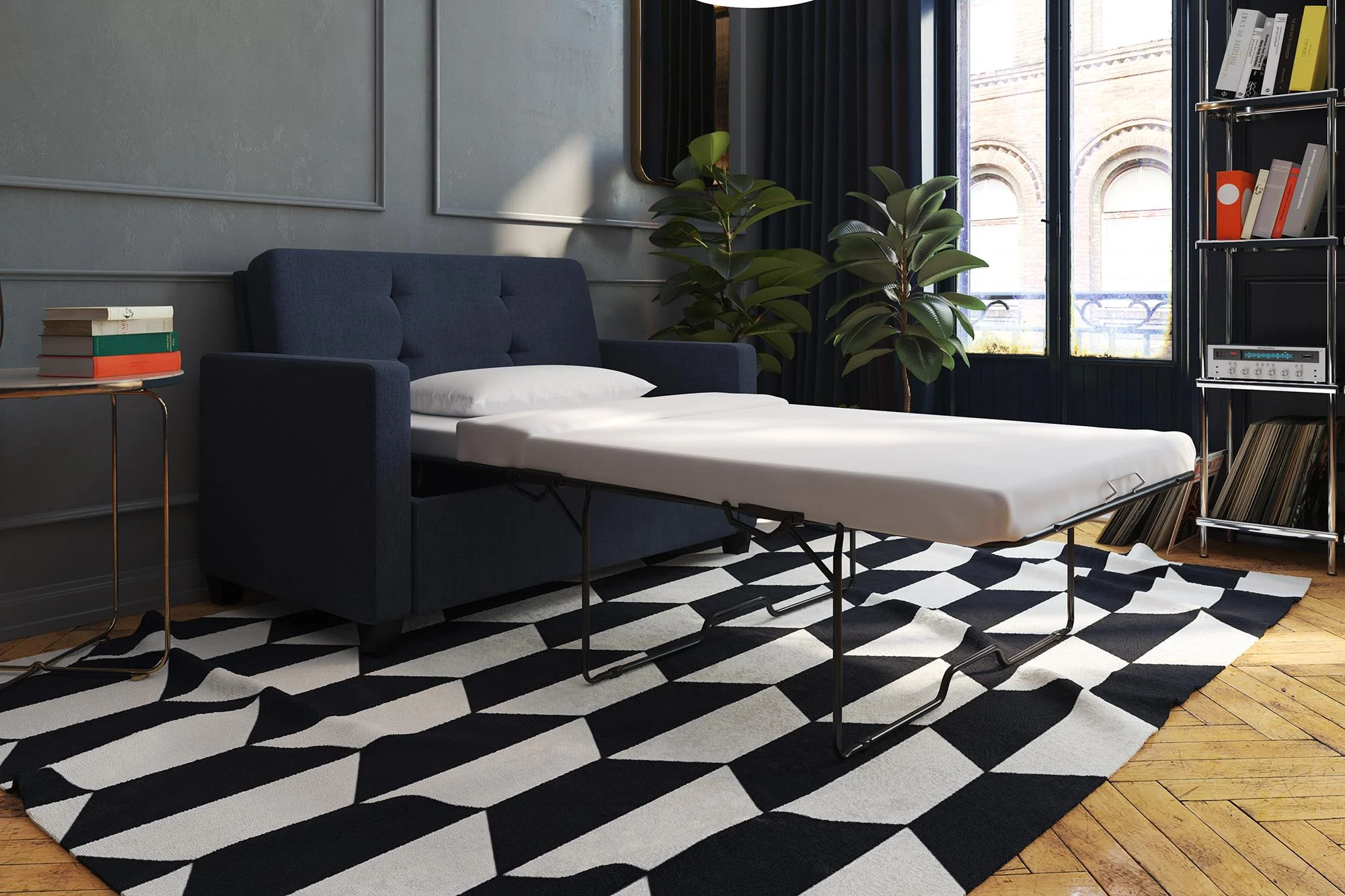 Signature Sleep Devon Twin Sofa Bed, Blue