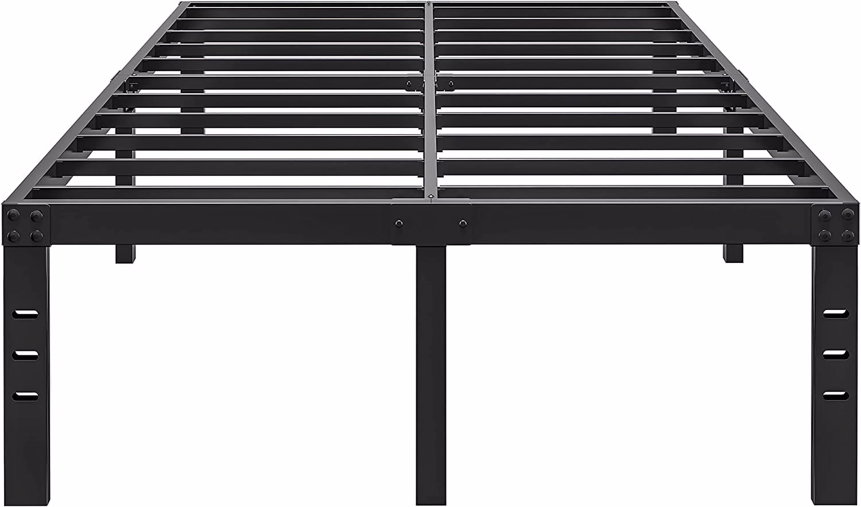 Popular FSCHOS Queen-Bed-Frame / 18 Inch Metal Platform Bed Frame Queen Size / Reinforced Steel Slats Support / No Box Spring Needed / Heavy Duty Mattress Foundation / Easy Assembly / Noi