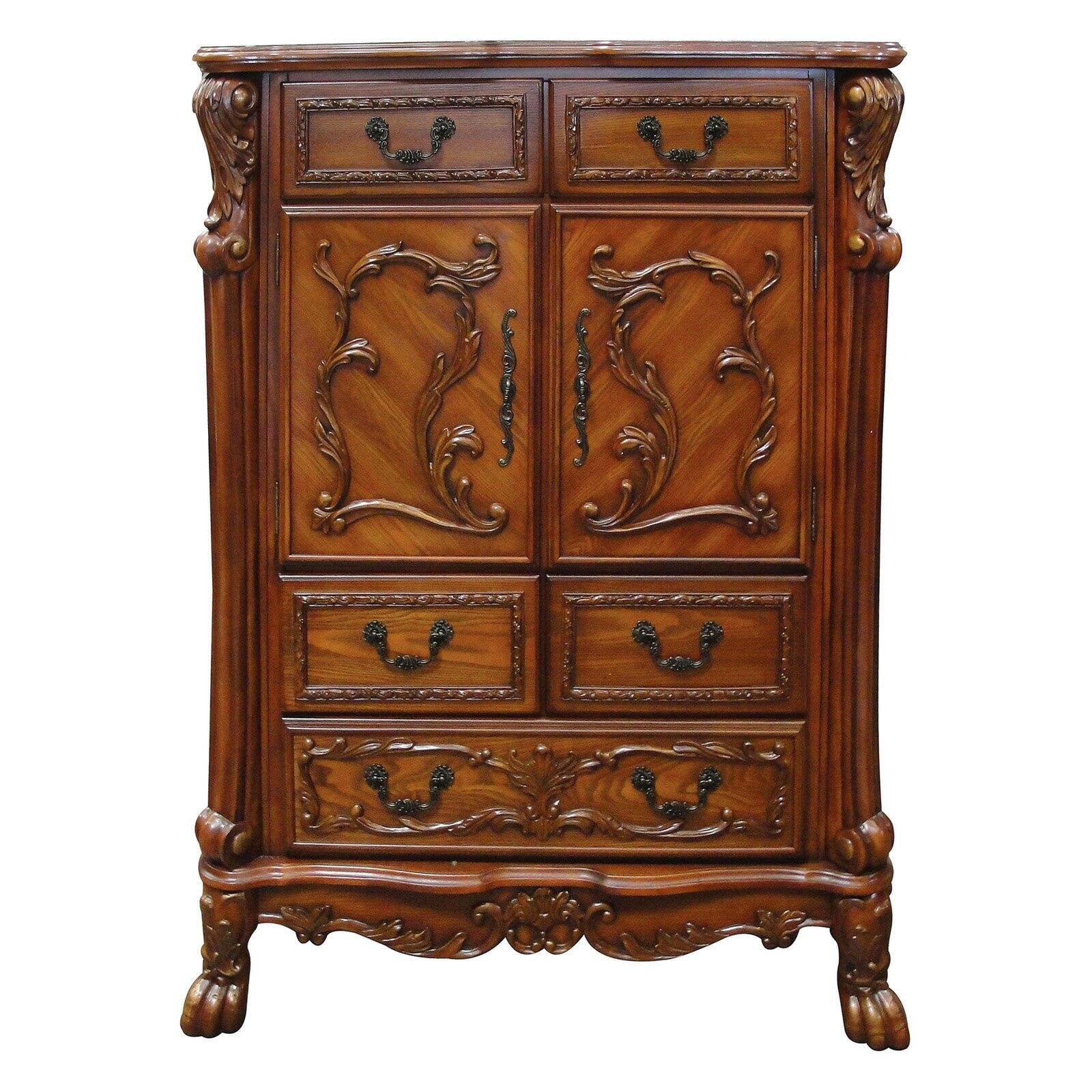ACME Dresden Chest, Cherry Oak-Color:Cherry Oak,Quantity:1,Style:Vintage/Traditional/Victorian