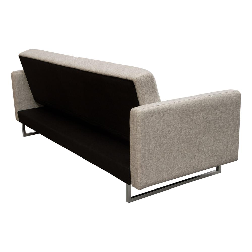 Nova Lifestyle Opus Convertible Tufted Sofa in Barley Fabric