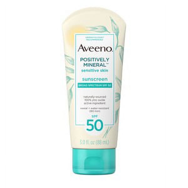 Aveeno Positively Mineral Sensitive Skin SPF 50 Lotion, 3 oz.
