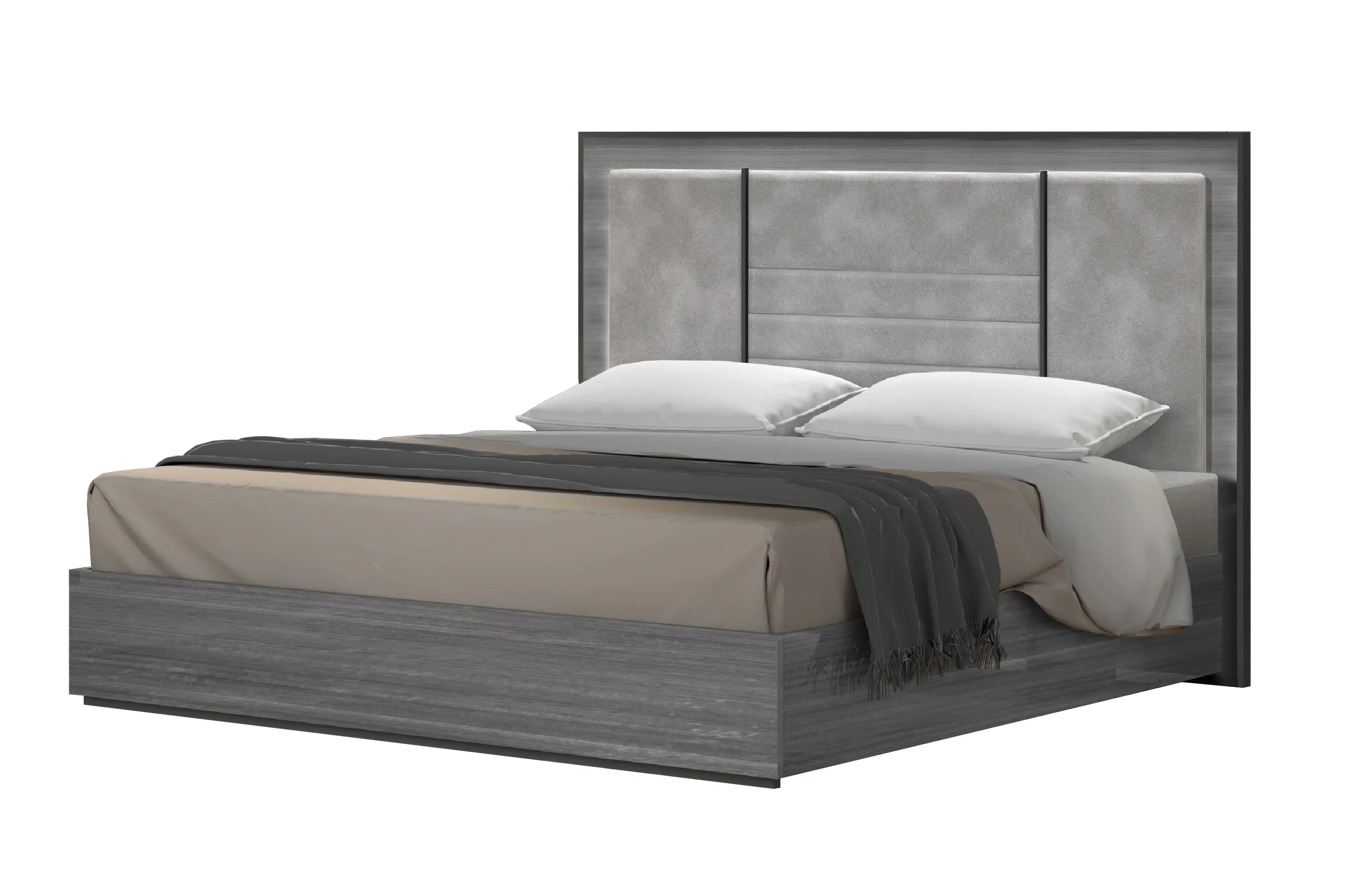 J&M Furniture Blade Premium Bedroom with 6 piece king bed, chest, dresser, mirror and 2 nightstand, king bedroom set