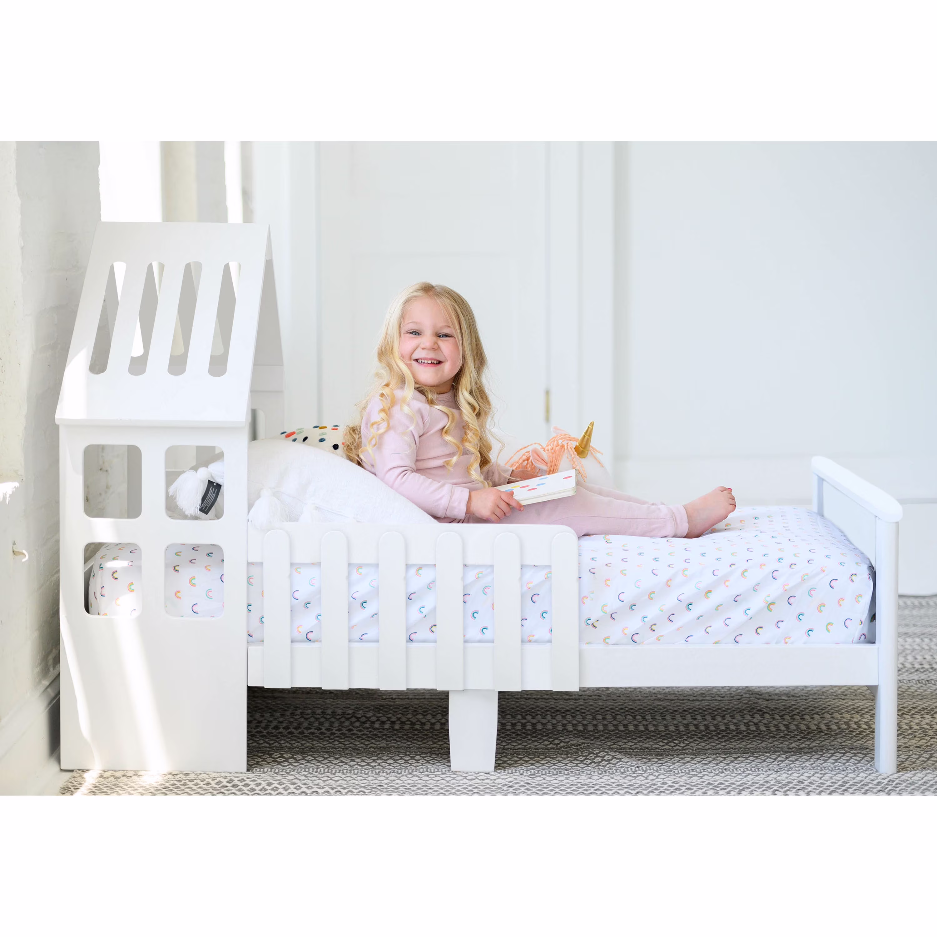 Little Partners Lil' House Toddler Bed - Soft White