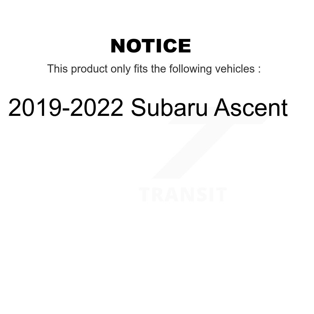 Transit Auto - Front Rear Ceramic Pads And Disc Brake Rotors Kit For 2019-2022 Subaru Ascent K8A-107258