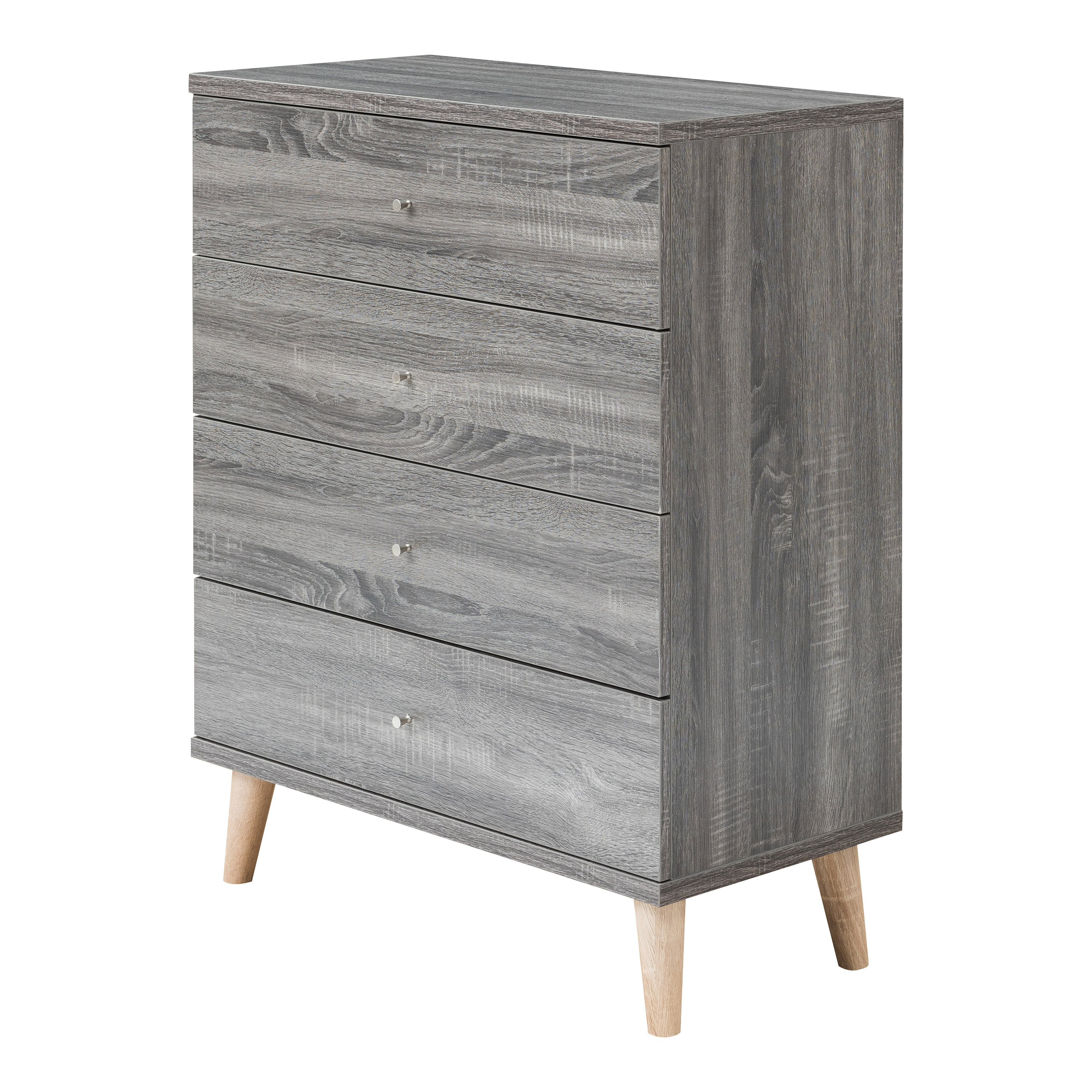 Enora Indoor 4-Drawer Wood Distressed Gray Chest for Bedroom by Furniture of America
