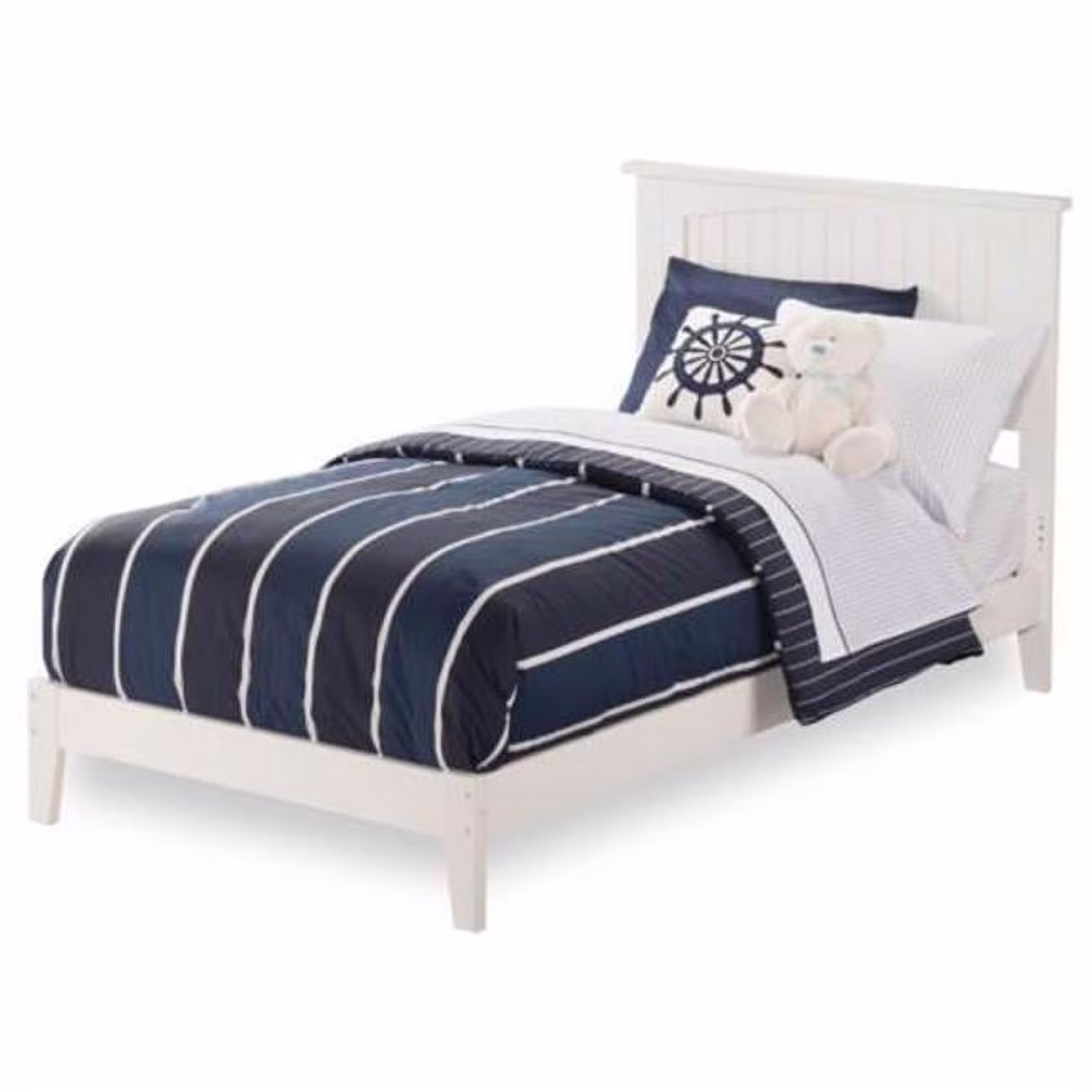 Atlantic Furniture AR8221032 Nantucket Twin Size Bed, White