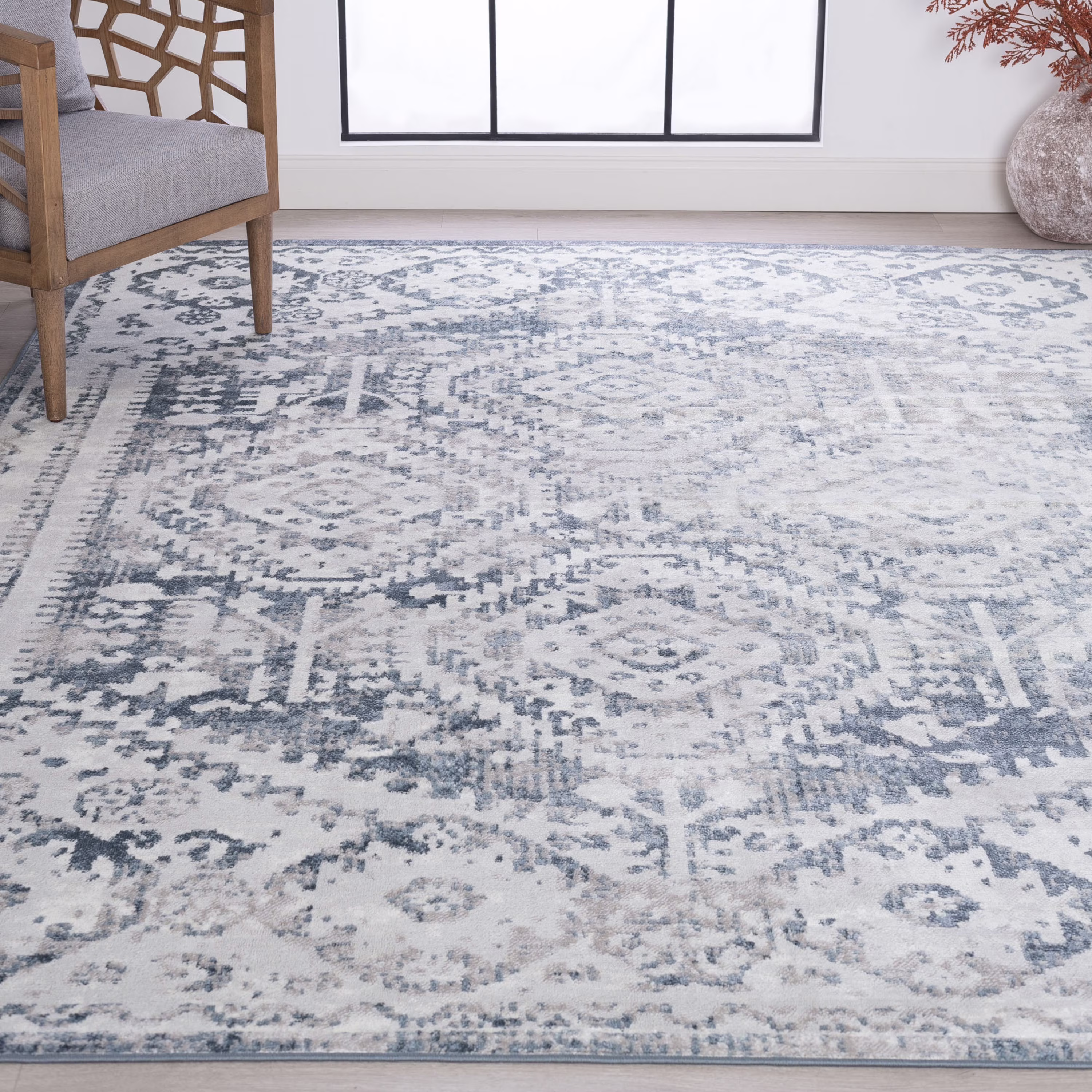 8x10 Modern Blue Large Area Rugs for Living Room | Bedroom Rug | Dining Room Rug | Indoor Entry or Entryway Rug | Kitchen Rug | Alfombras para Salas 7'10'' x 10'2''