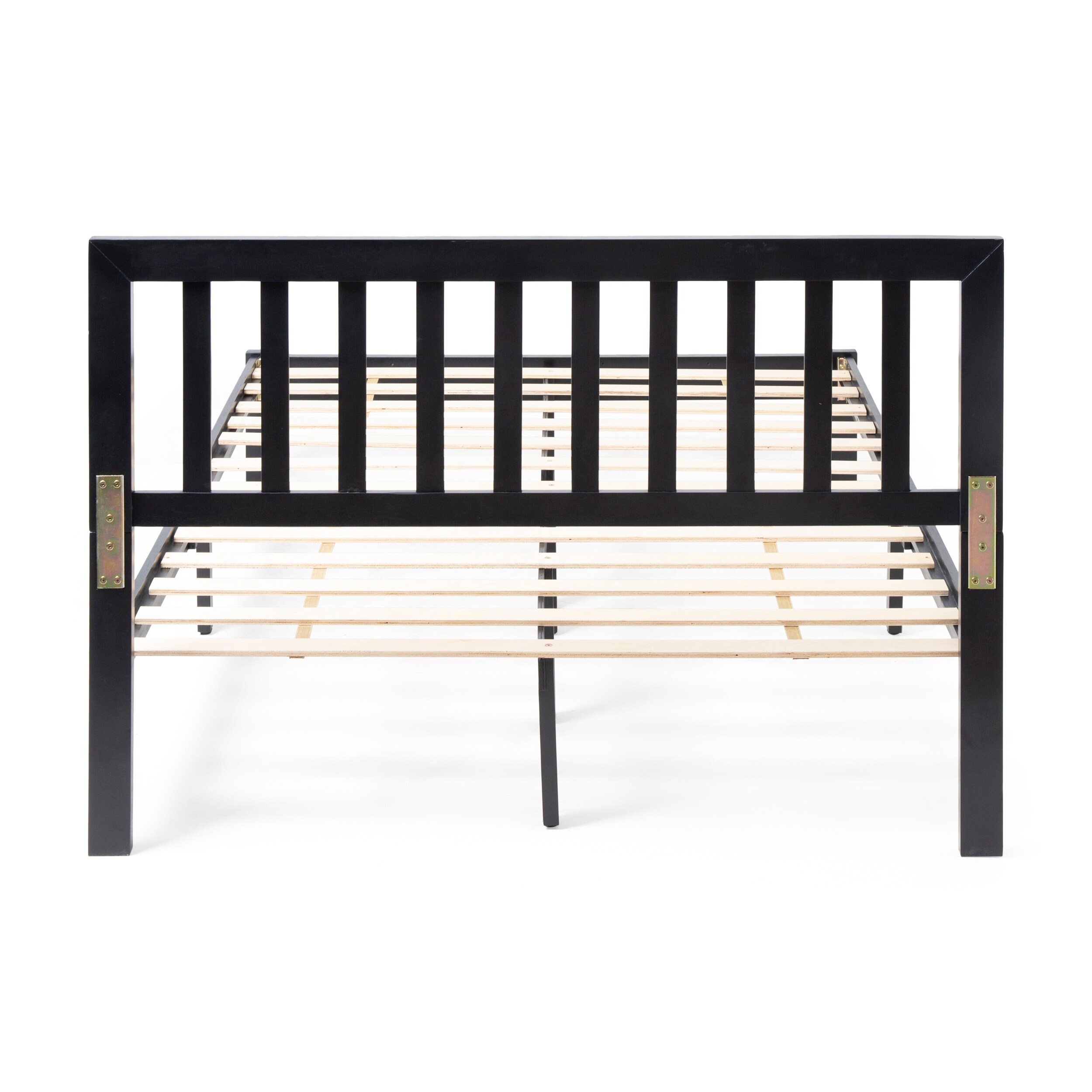 Christopher Knight Home Norgate Modern Farmhouse Acacia Wood Queen Bed Platform by  Black Includes Hardware