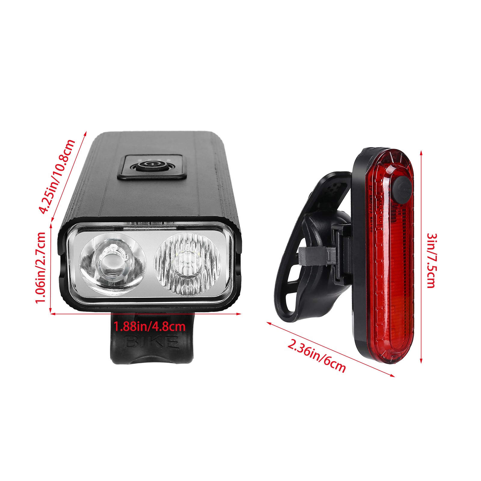 Mnycxen Ultra Bright Bike Light Set IPX6 Bike Lamp Cycling Front Headlight And Taillight