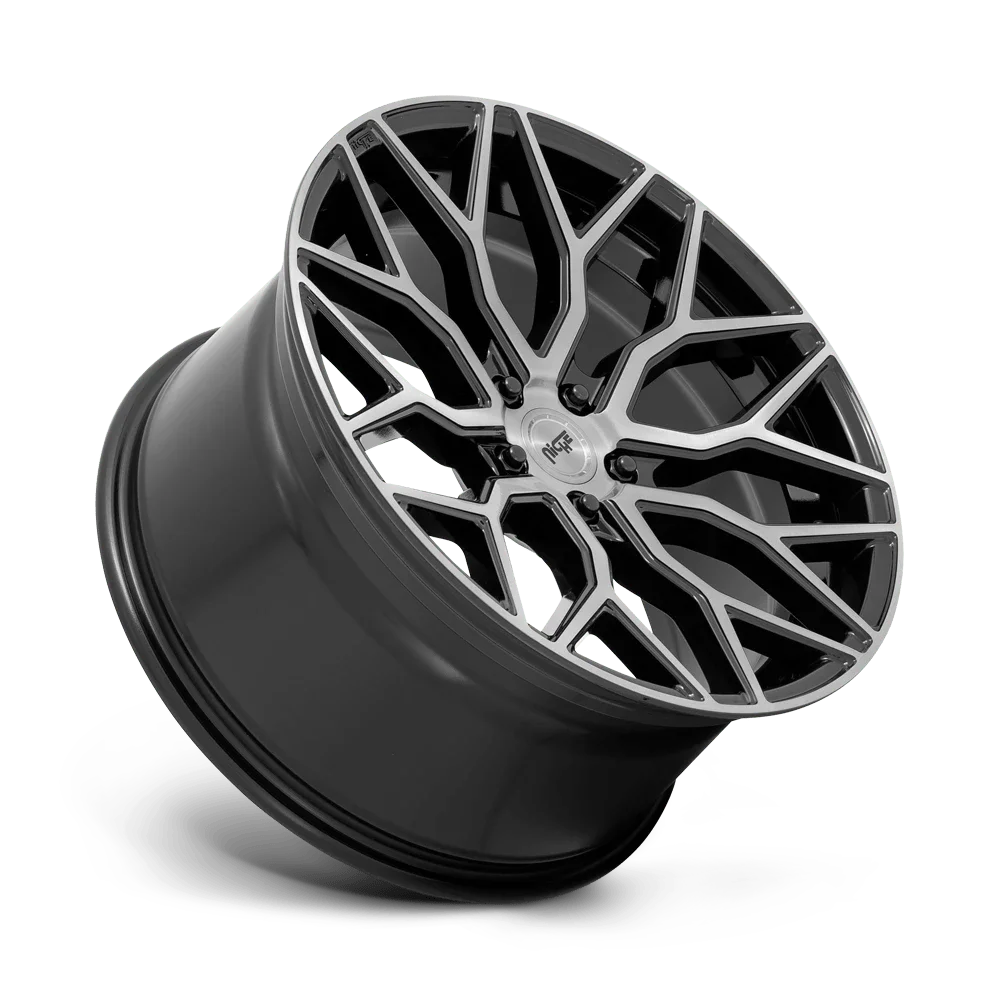 Niche 1Pc M262 Mazzanti 20X9 5X112 27Et 71.5Cb Gloss Black Brushed Face Wheel