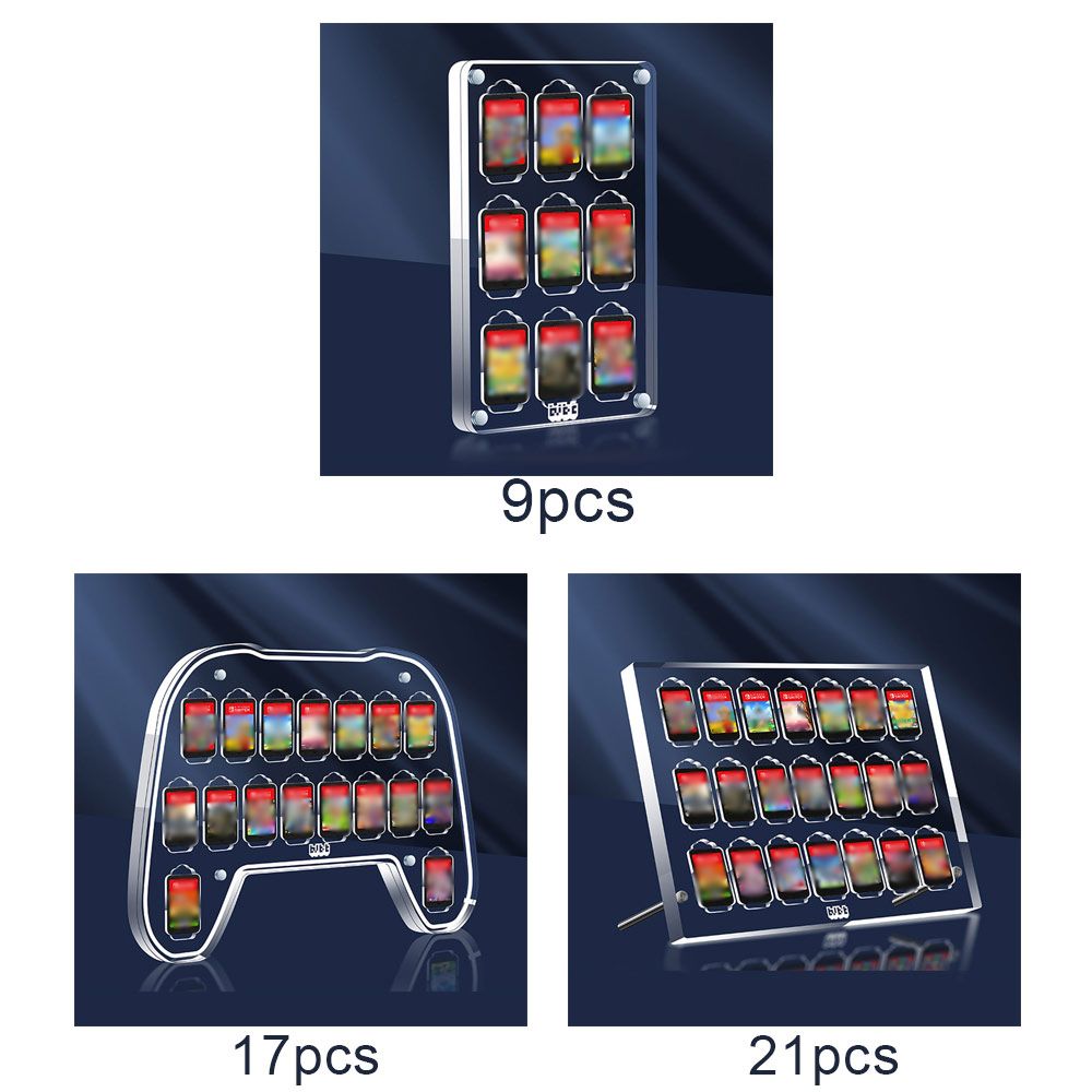 Lightweight Acrylic Cards Holder Game Card Case Games Storage Box for Nintendo Switch Game Card Protective Box 9 PCS