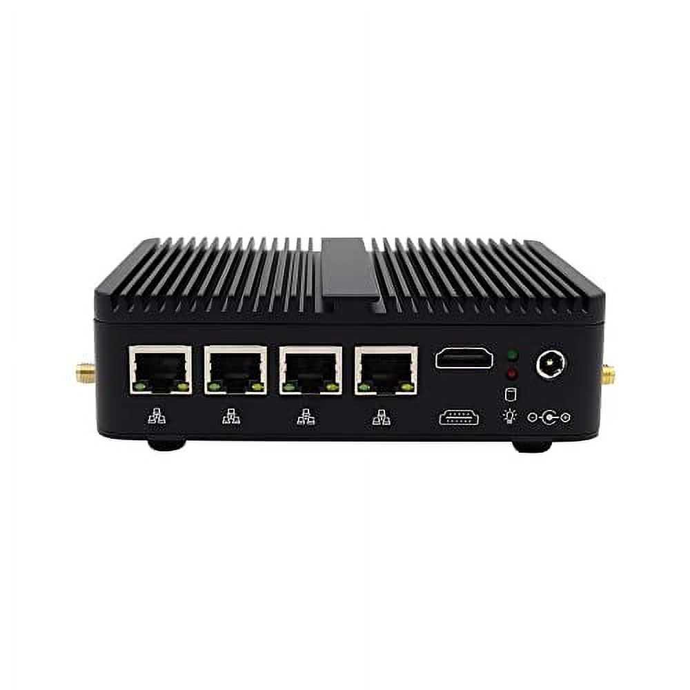 EGSMTPC Router PC,Celeron J4125, 4 xGiga LAN, 2 USB3.0, 4 USB2.0, COM/RS232, HDMI, Fanless,Mini Firewall Appliance Firewall PC (4G RAM 32G SSD WiFi, Celeron J4125)