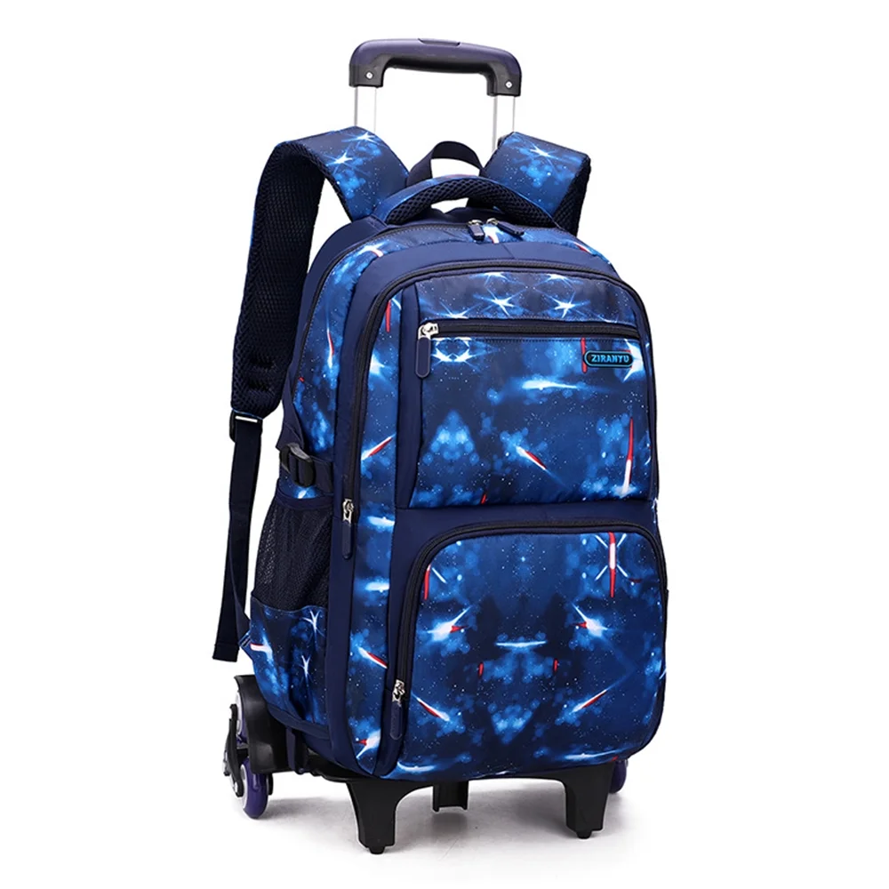 Tomfoto Kids Rolling Backpack for Boys Girls Luggage Wheeled Backpack Trolley School Bag Bookbag with Lunch Bag Pencil Bag